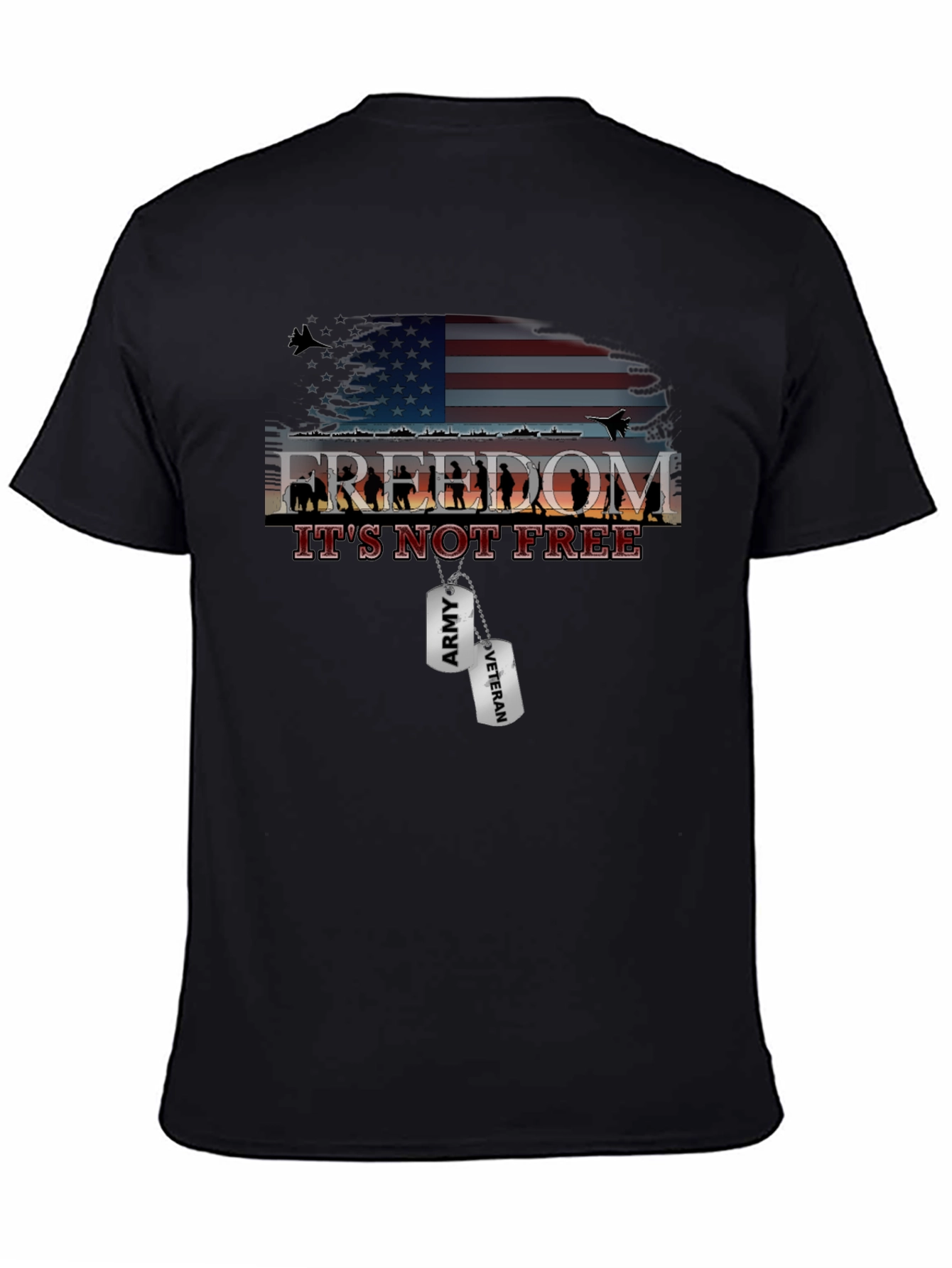 Freedom Isnt Free Graphic T-Shirt - Army Veteran Tribute