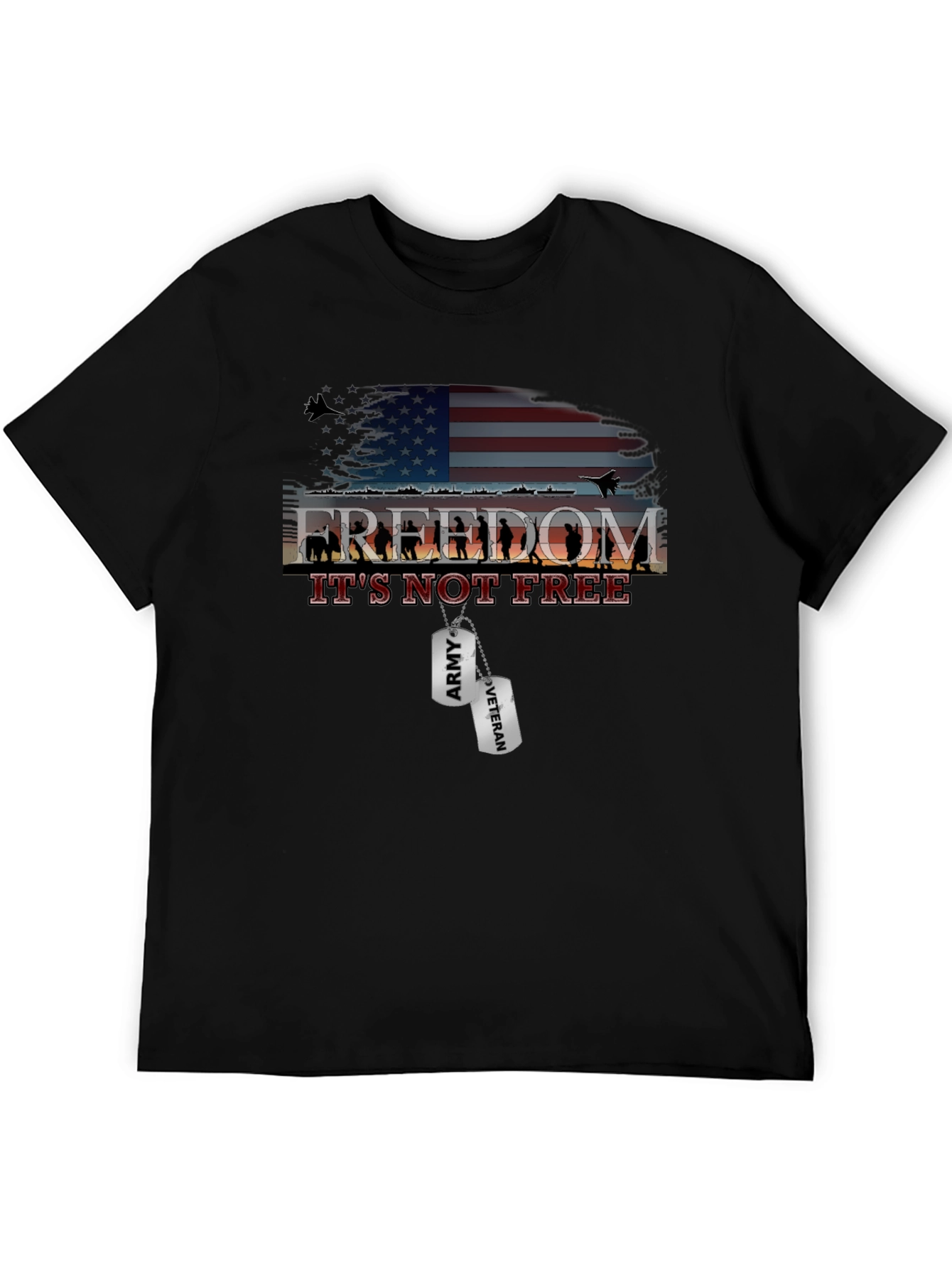 Freedom Isnt Free Graphic T-Shirt - Army Veteran Tribute