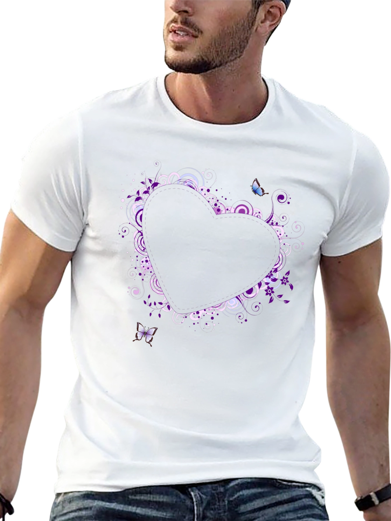 Heart Butterfly Graphic T-Shirt