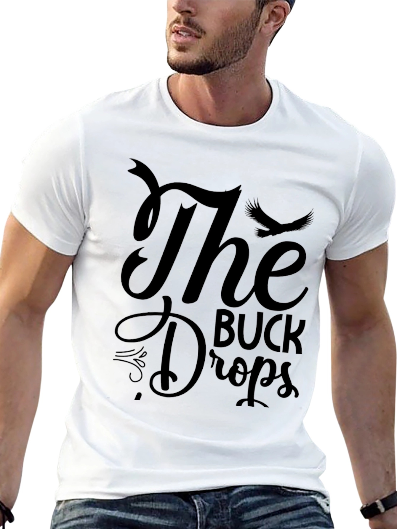 The Buck Drops Graphic Tee - Black
