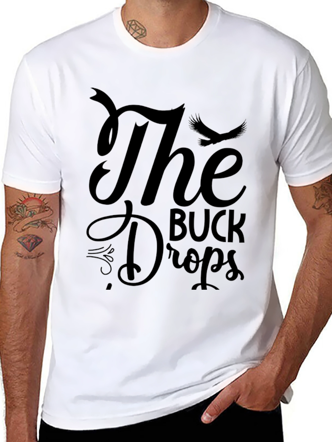 The Buck Drops Graphic Tee - Black
