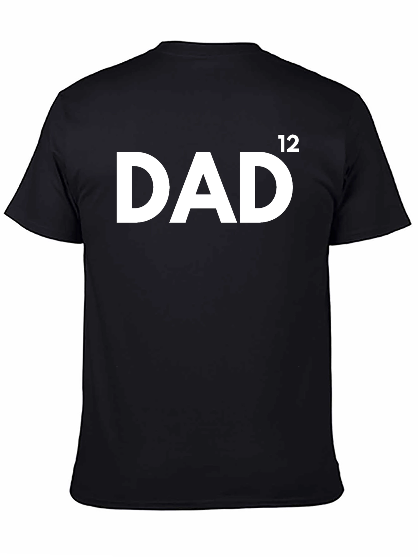 Dad 12 Funny Graphic T-Shirt - Black