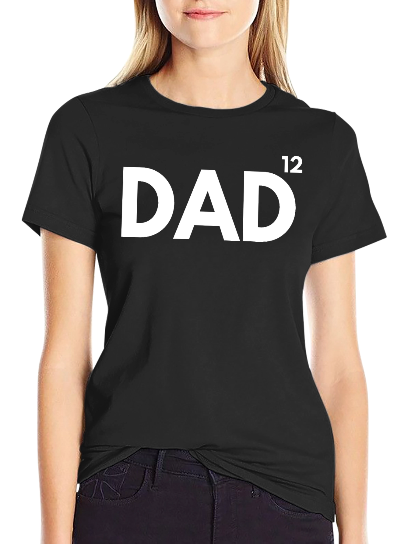 Dad 12 Funny Graphic T-Shirt - Black