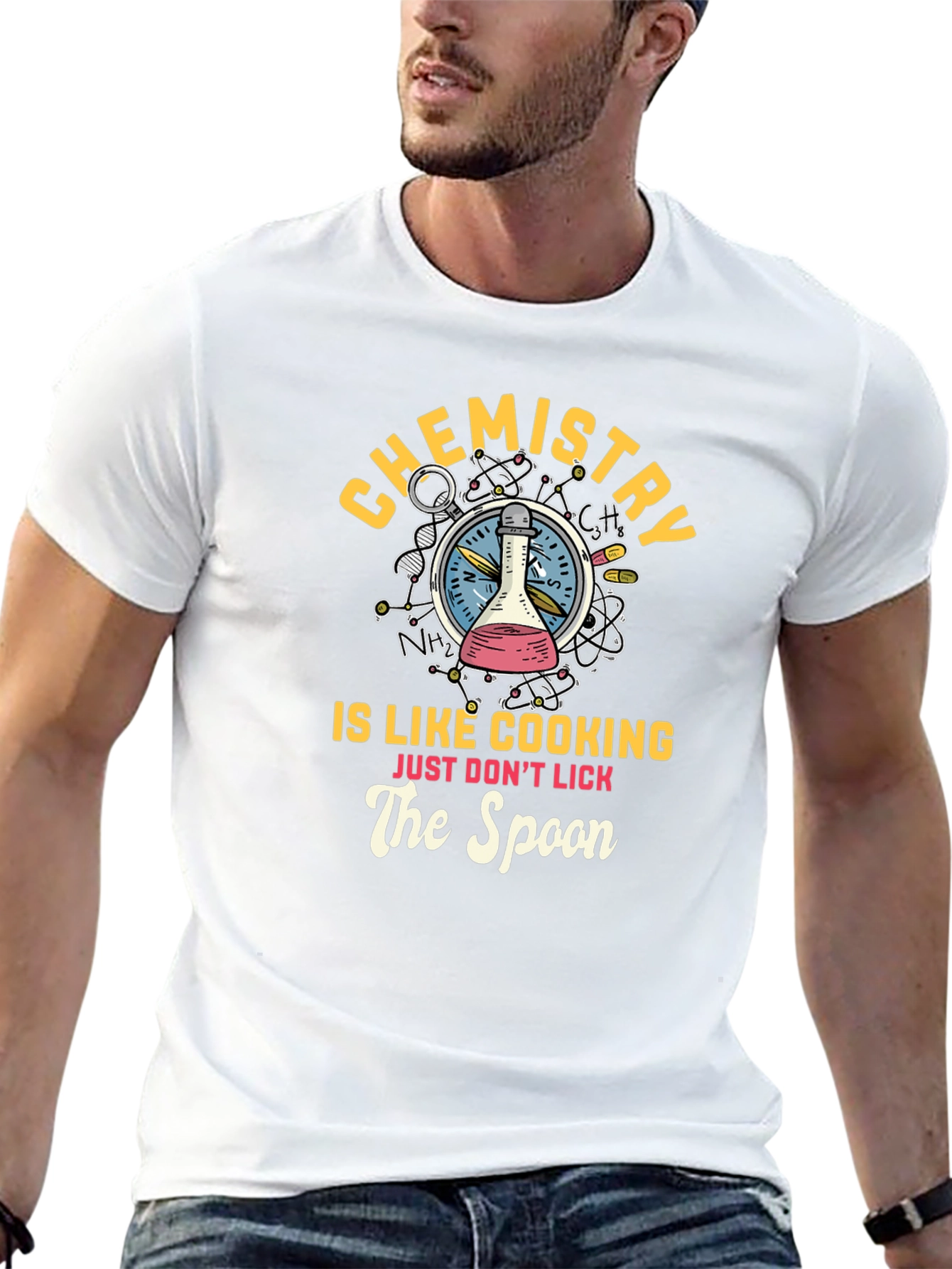 Chemistry Cooking Spoon Graphic T-Shirt