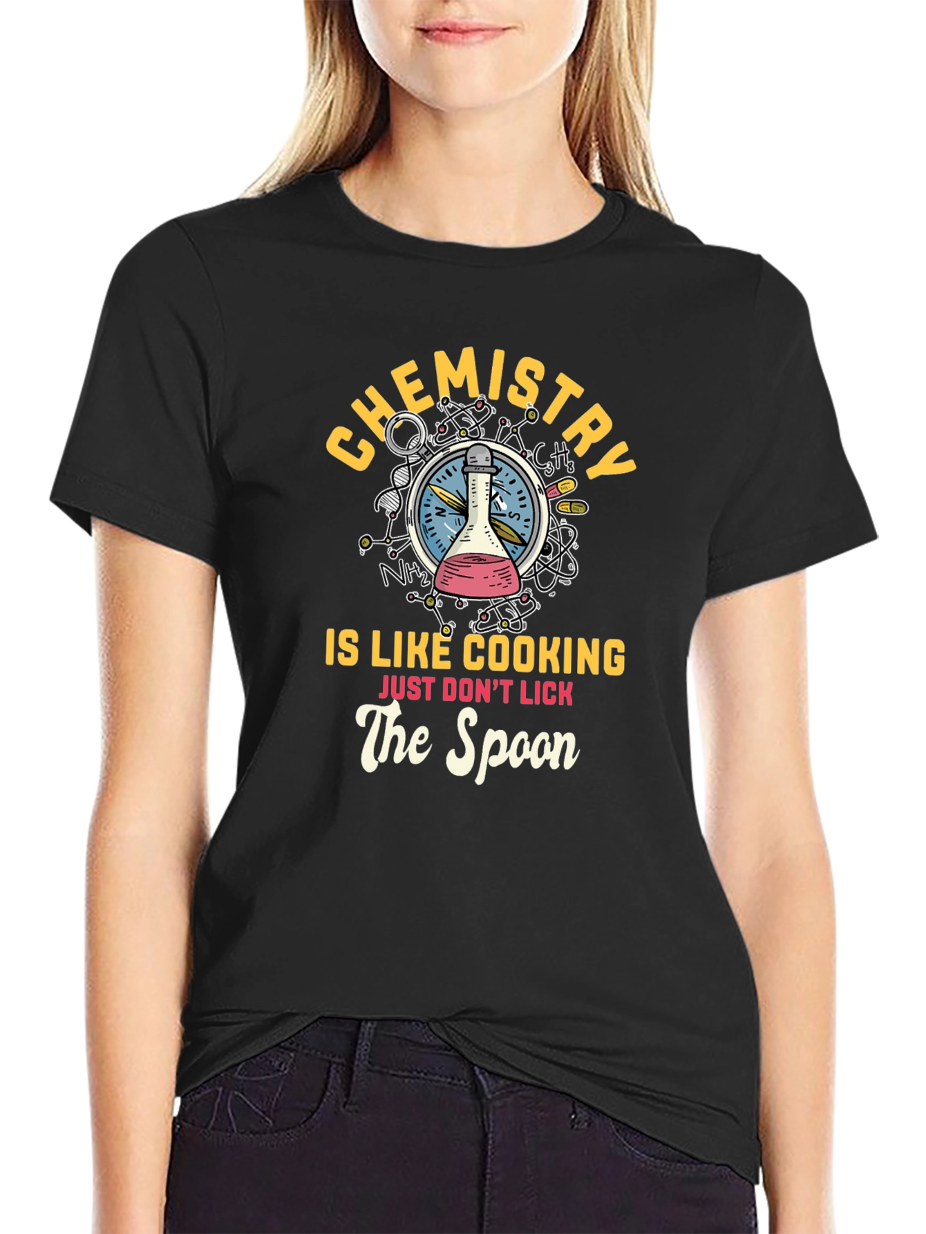 Chemistry Cooking Spoon Graphic T-Shirt