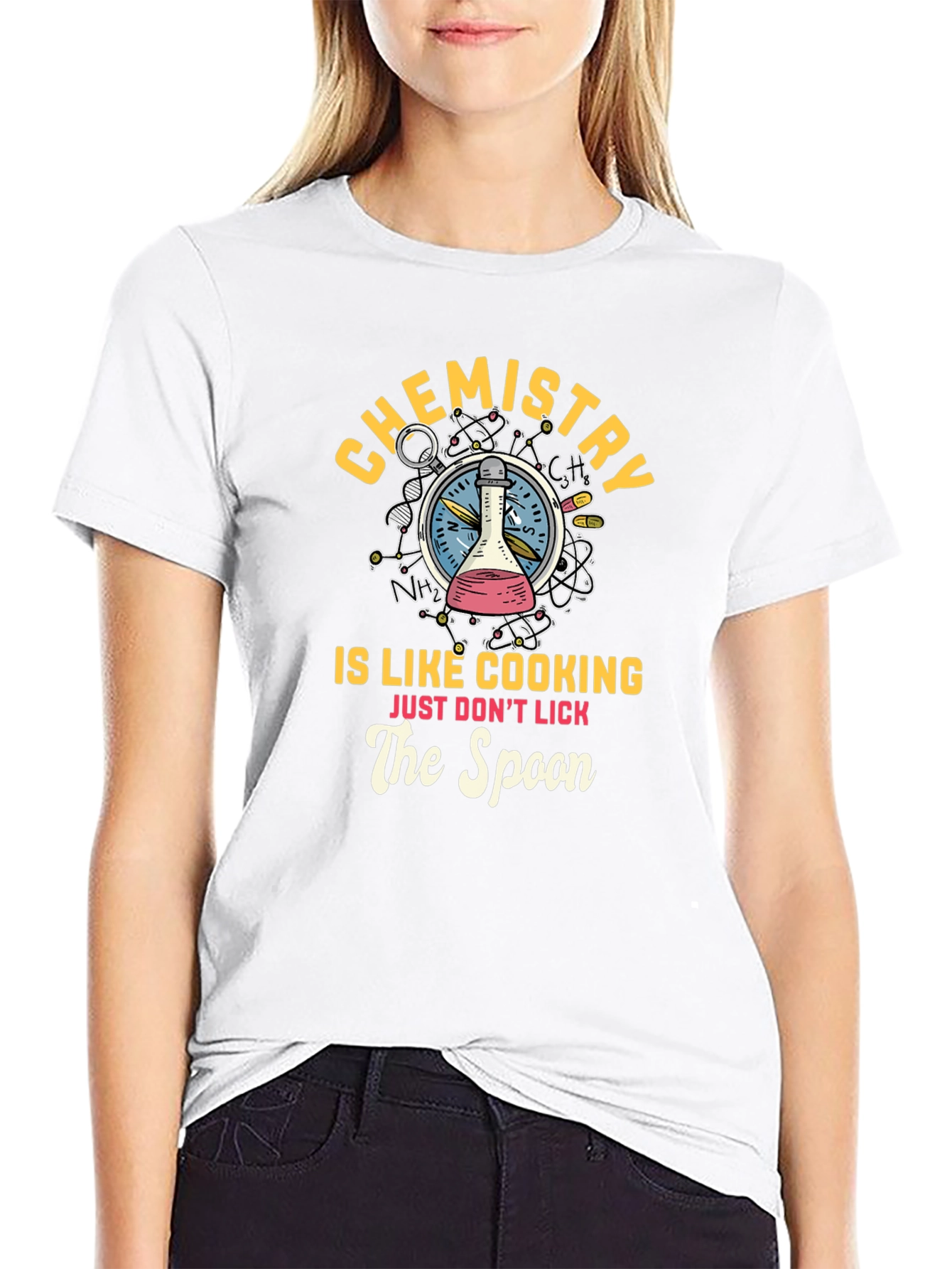 Chemistry Cooking Spoon Graphic T-Shirt