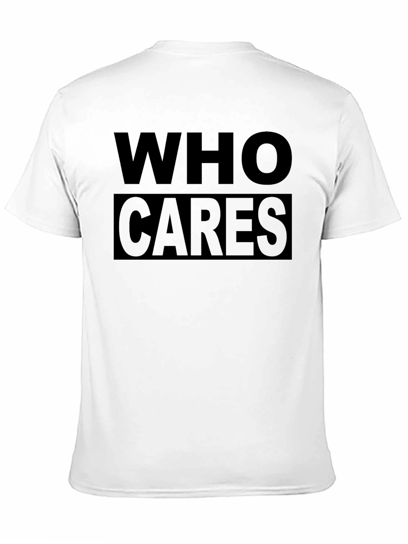 Who Cares Black Graphic T-Shirt