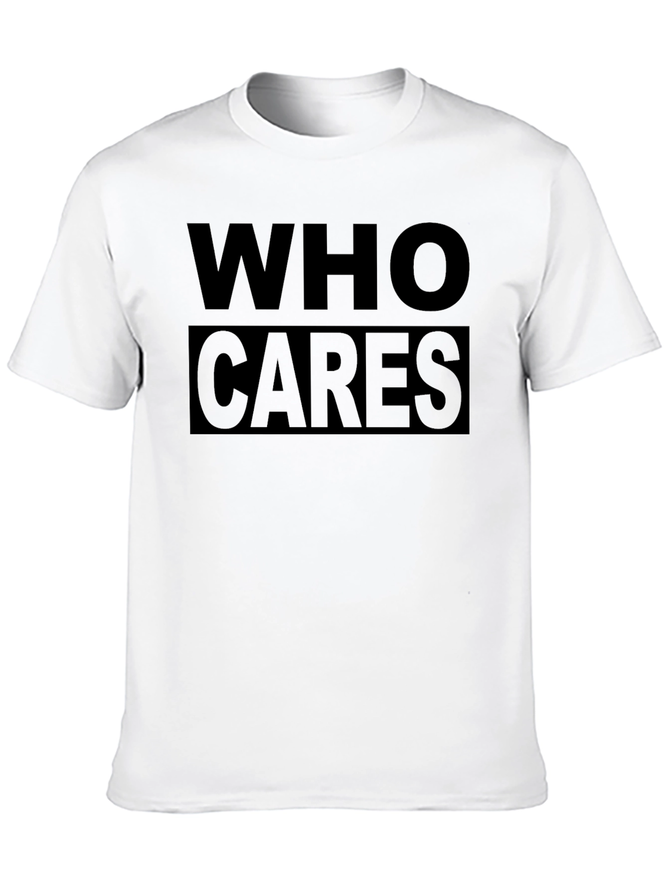 Who Cares Black Graphic T-Shirt