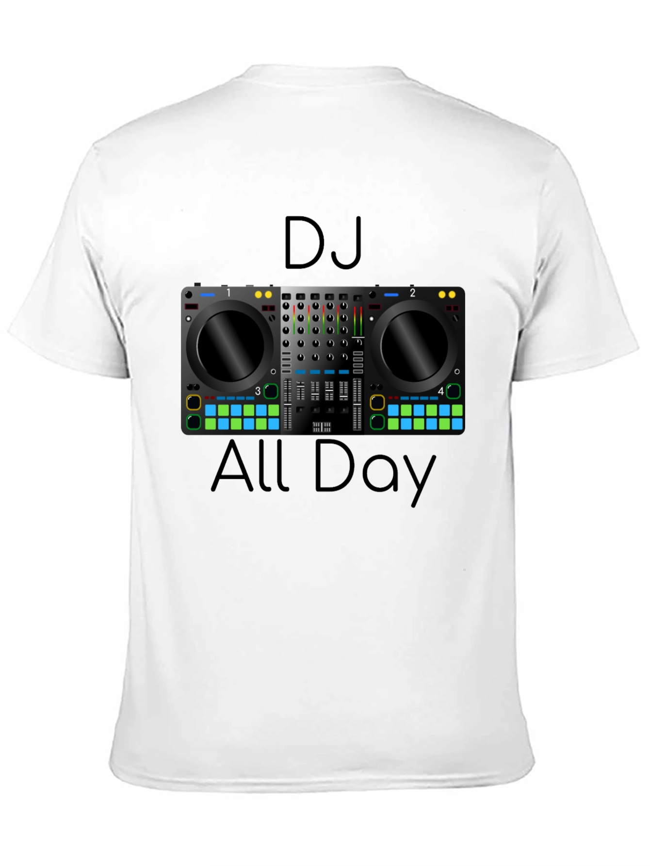 DJ All Day Graphic Tee - Music Lover T-Shirt