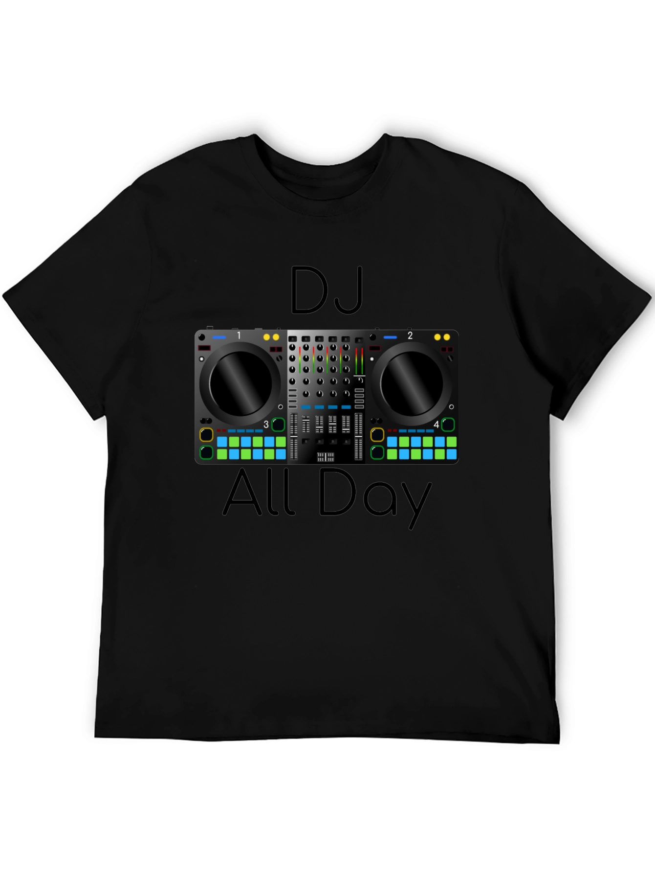 DJ All Day Graphic Tee - Music Lover T-Shirt