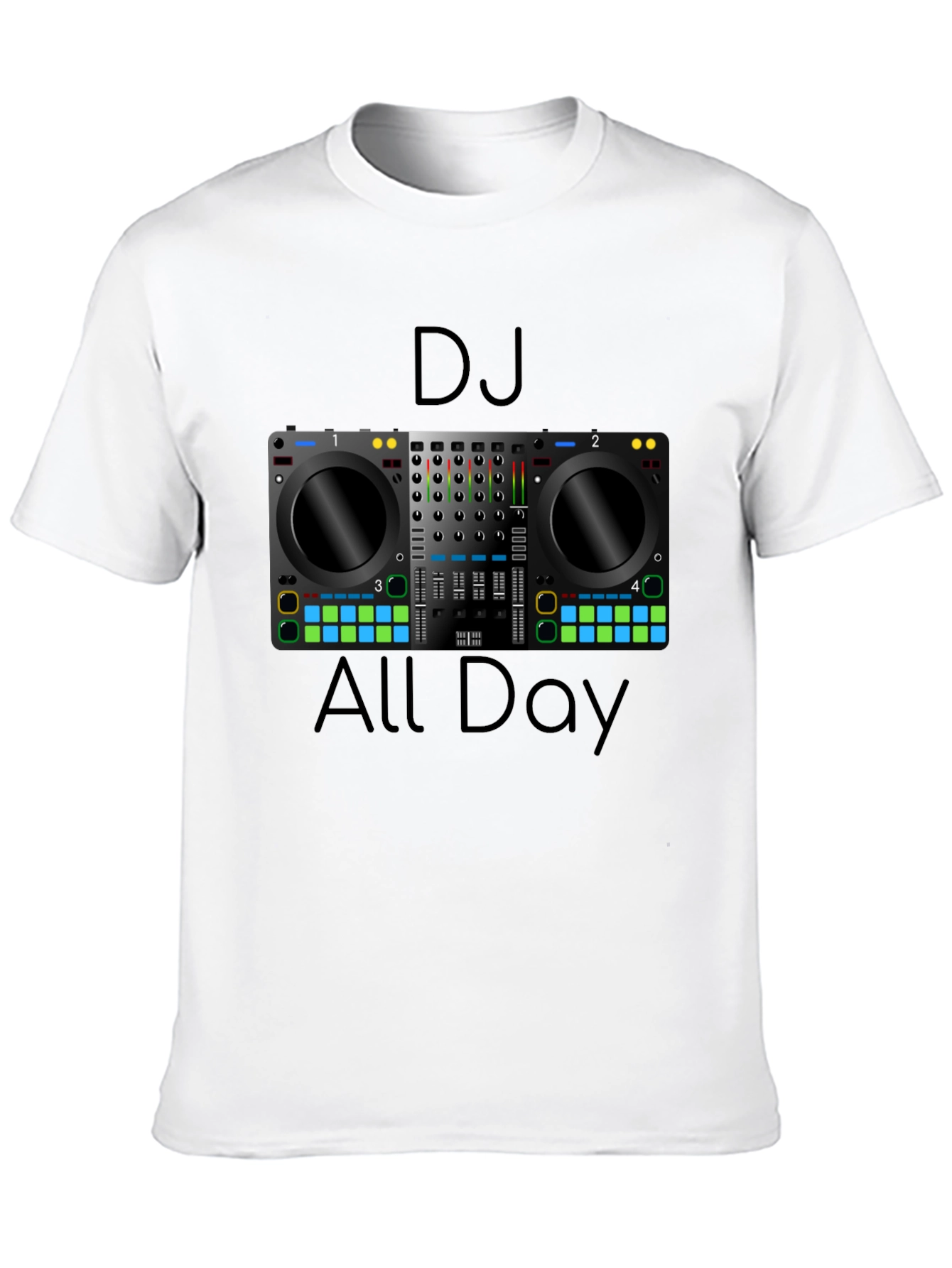 DJ All Day Graphic Tee - Music Lover T-Shirt