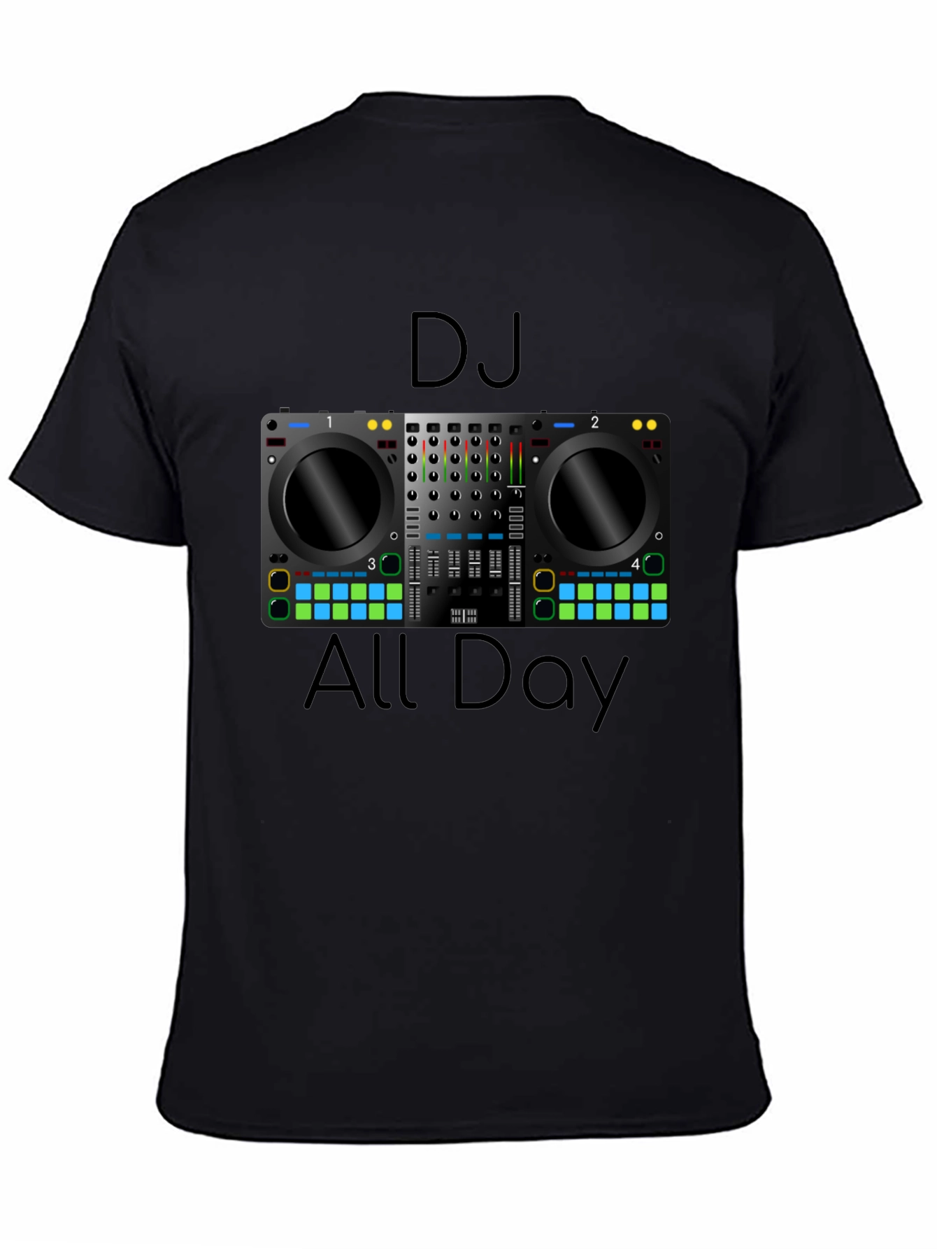 DJ All Day Graphic Tee - Music Lover T-Shirt