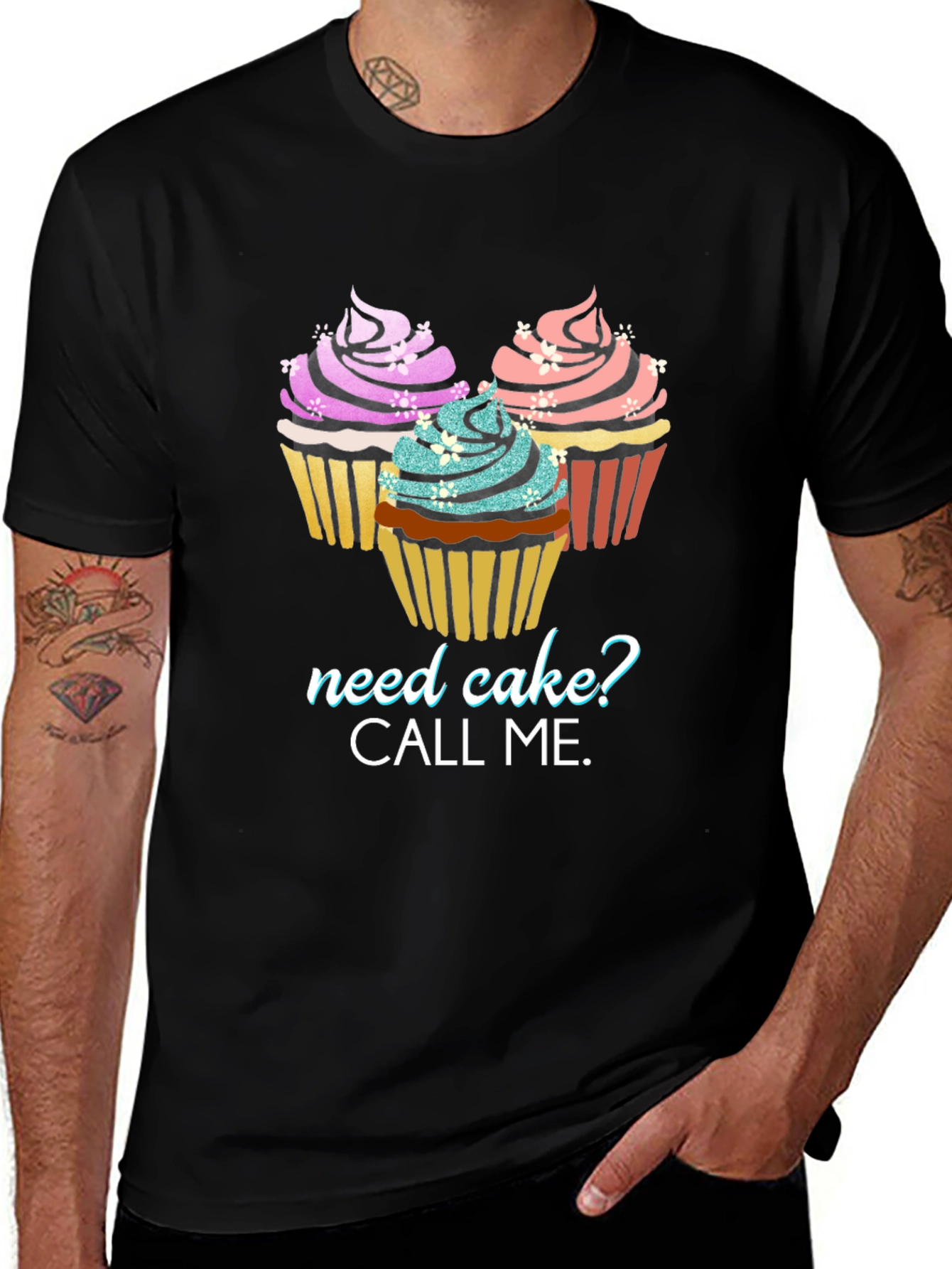 Need Cake? Graphic Tee - Cupcake Lover T-Shirt