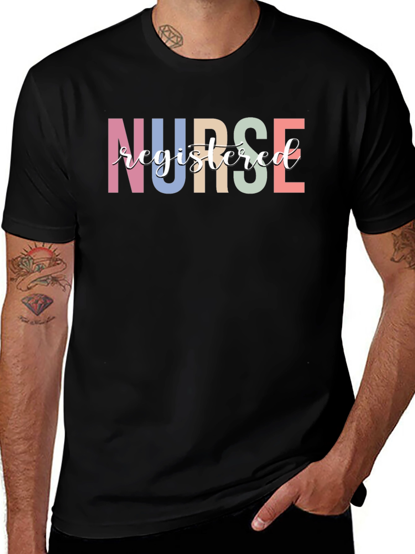 Registered Nurse Graphic Tee - Black