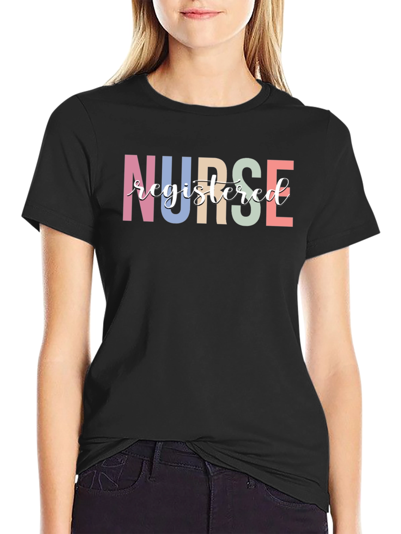 Registered Nurse Graphic Tee - Black