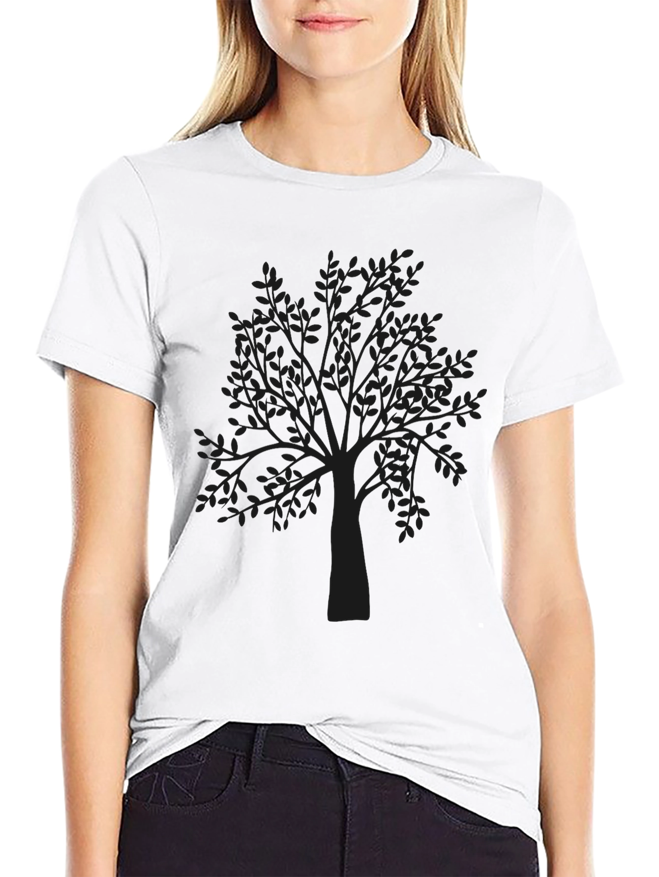 Mens Black Tree Graphic Tee