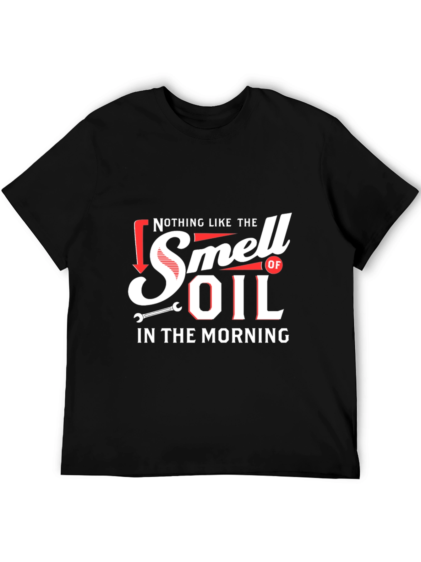 Smell of Oil Morning Black T-Shirt
