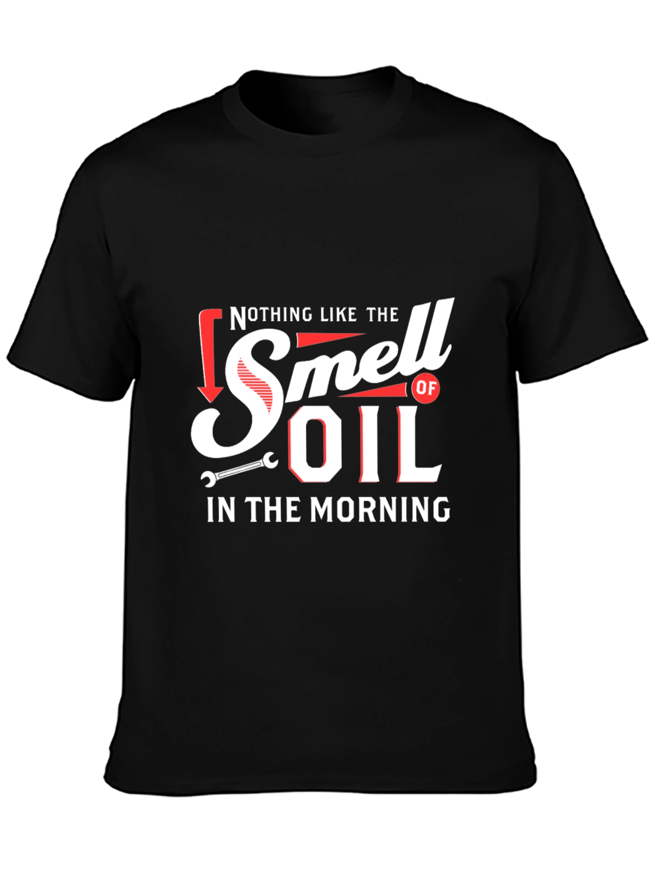 Smell of Oil Morning Black T-Shirt
