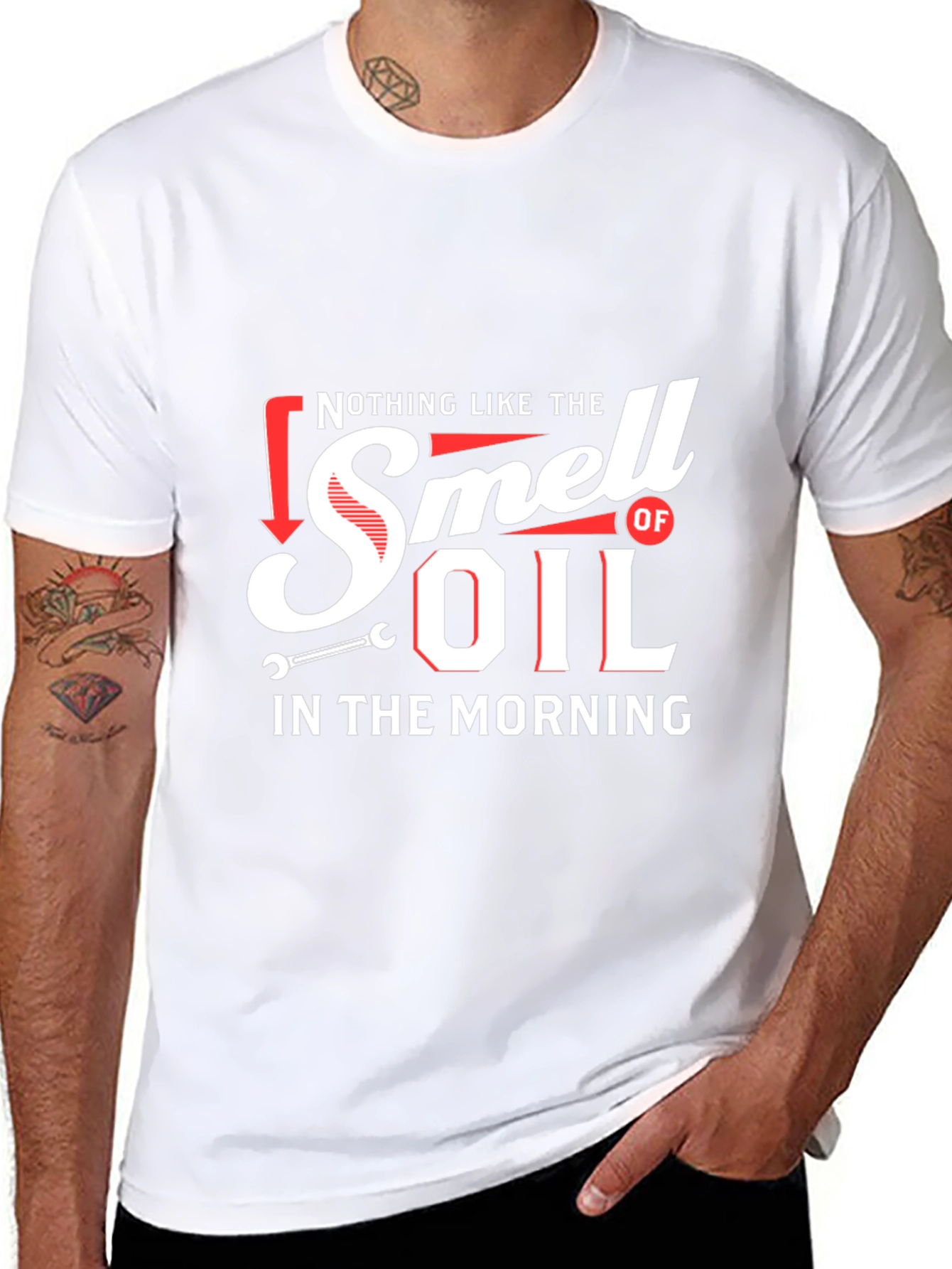 Smell of Oil Morning Black T-Shirt