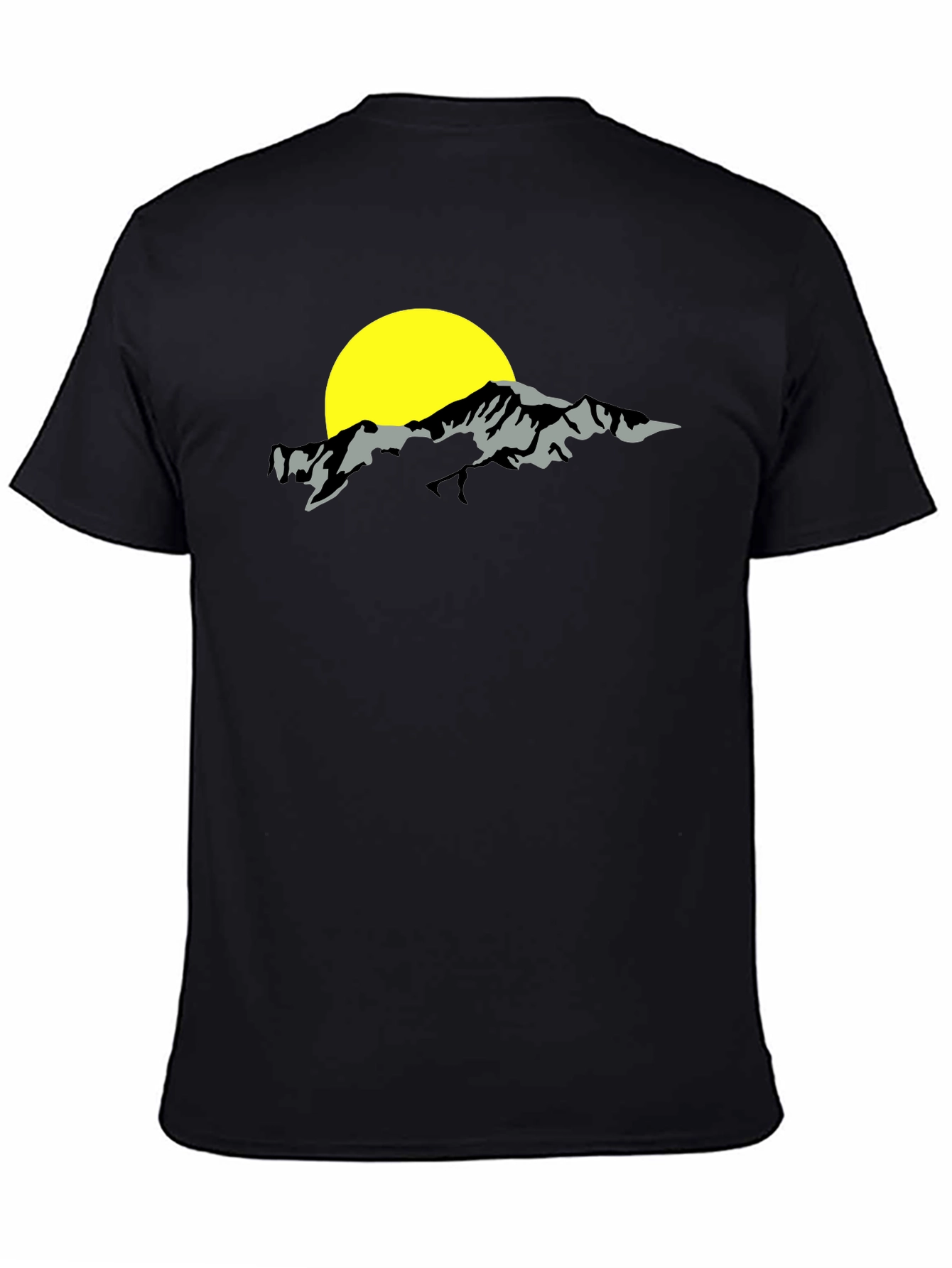 Mountain & Sun Graphic Black T-Shirt