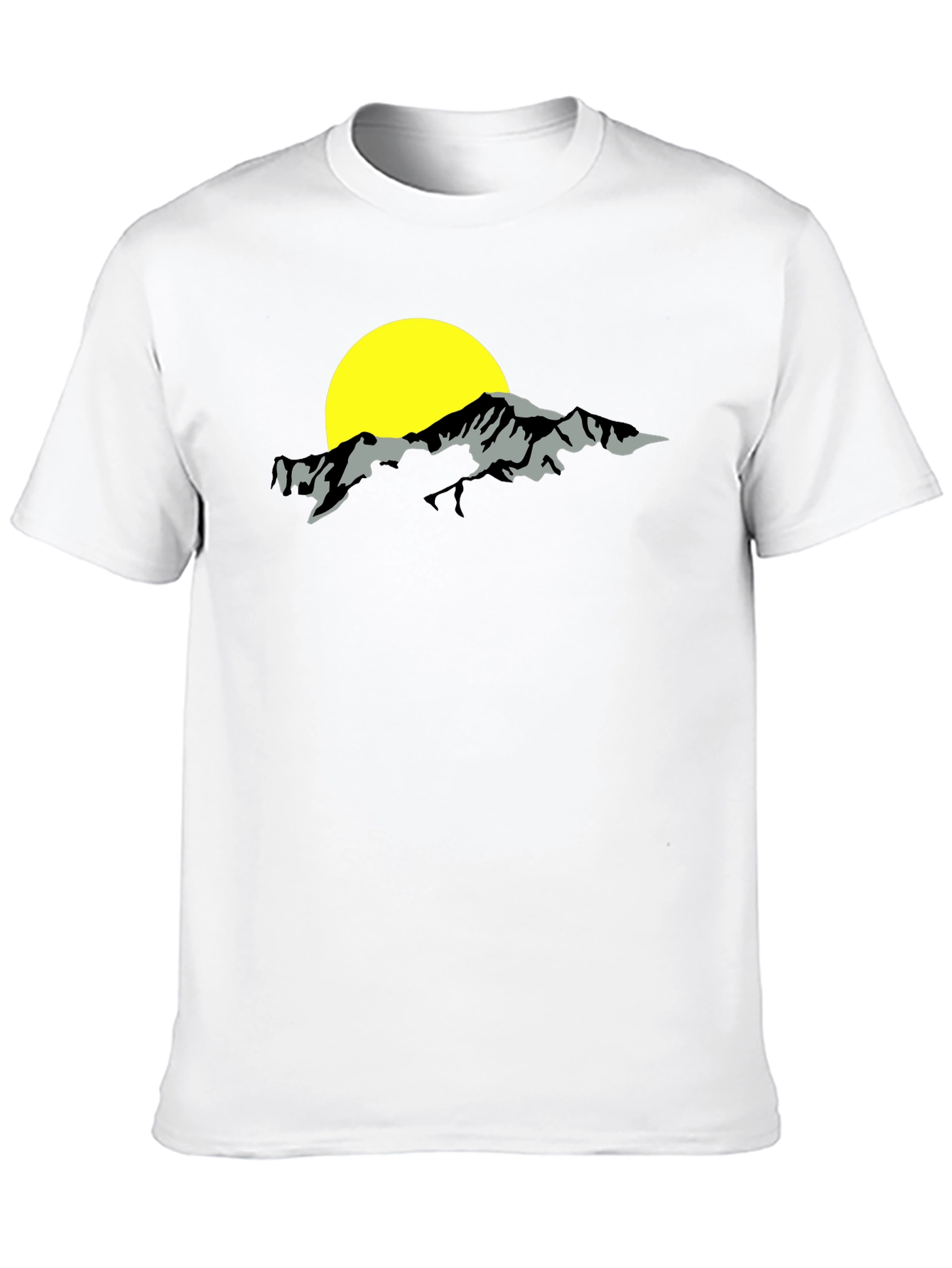 Mountain & Sun Graphic Black T-Shirt