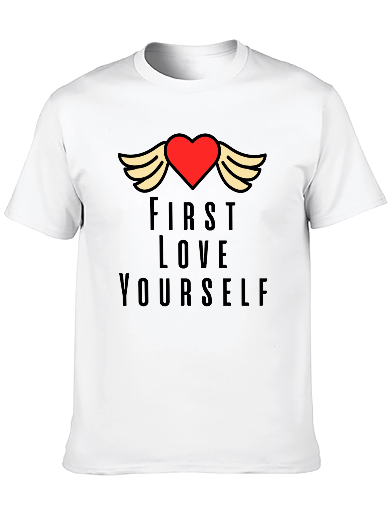 First Love Yourself Graphic Tee - Black