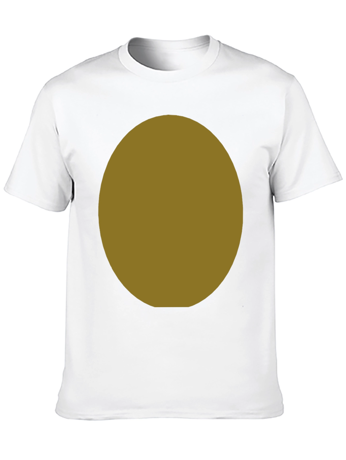 Black T-Shirt with Customizable Oval Design Area