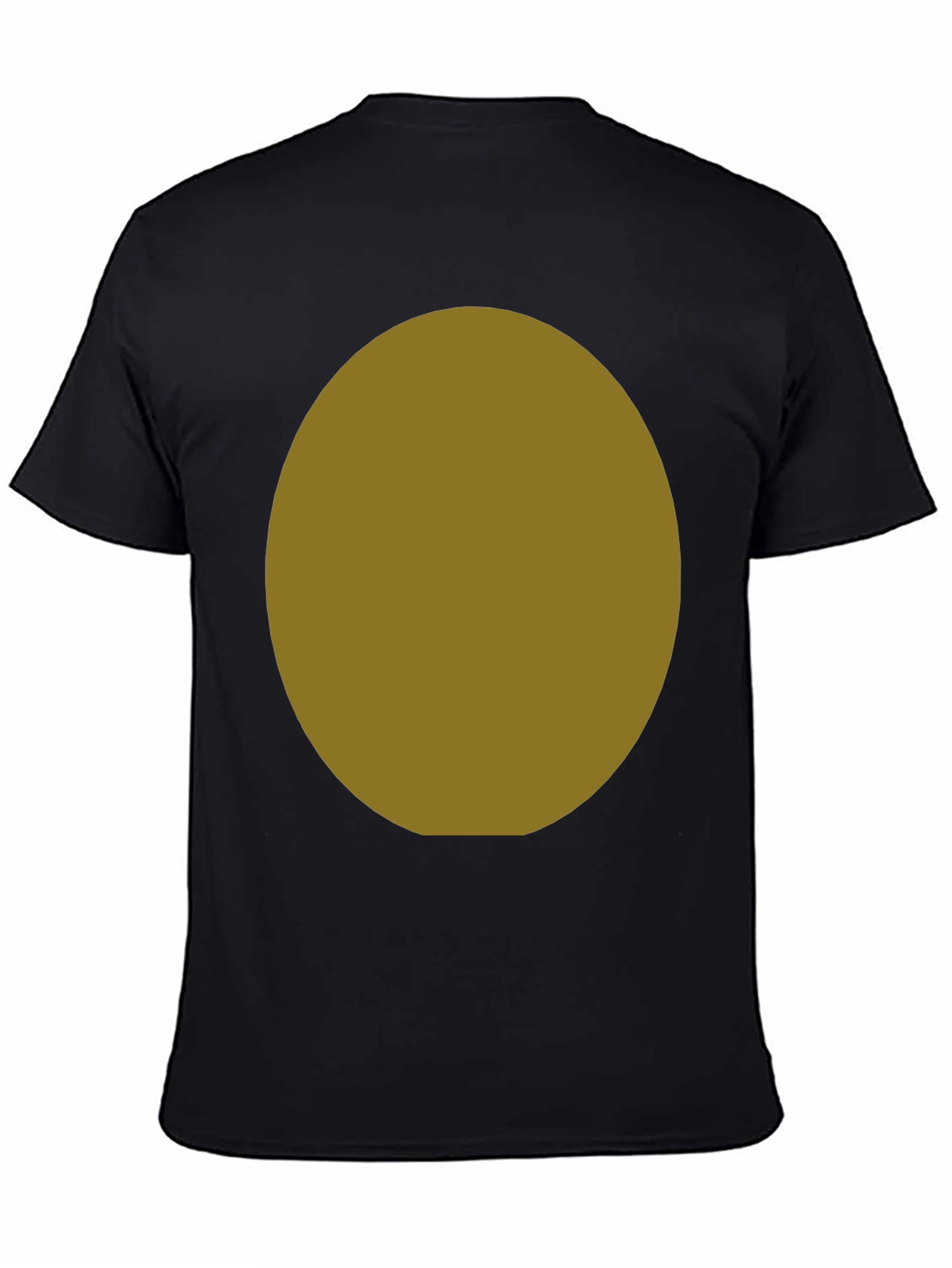 Black T-Shirt with Customizable Oval Design Area