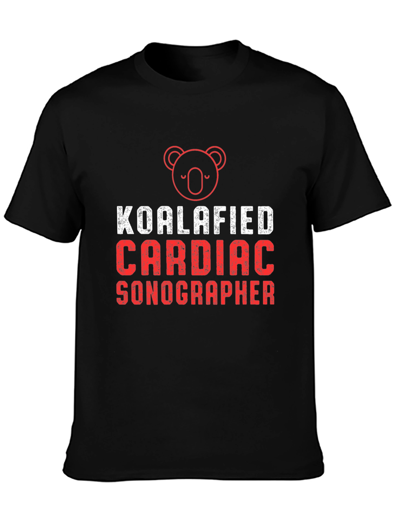 Koalafied Cardiac Sonographer Black T-Shirt