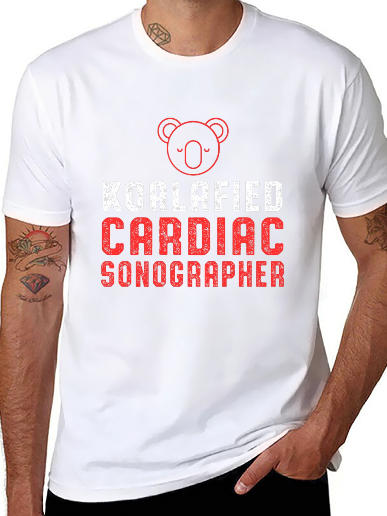 Koalafied Cardiac Sonographer Black T-Shirt