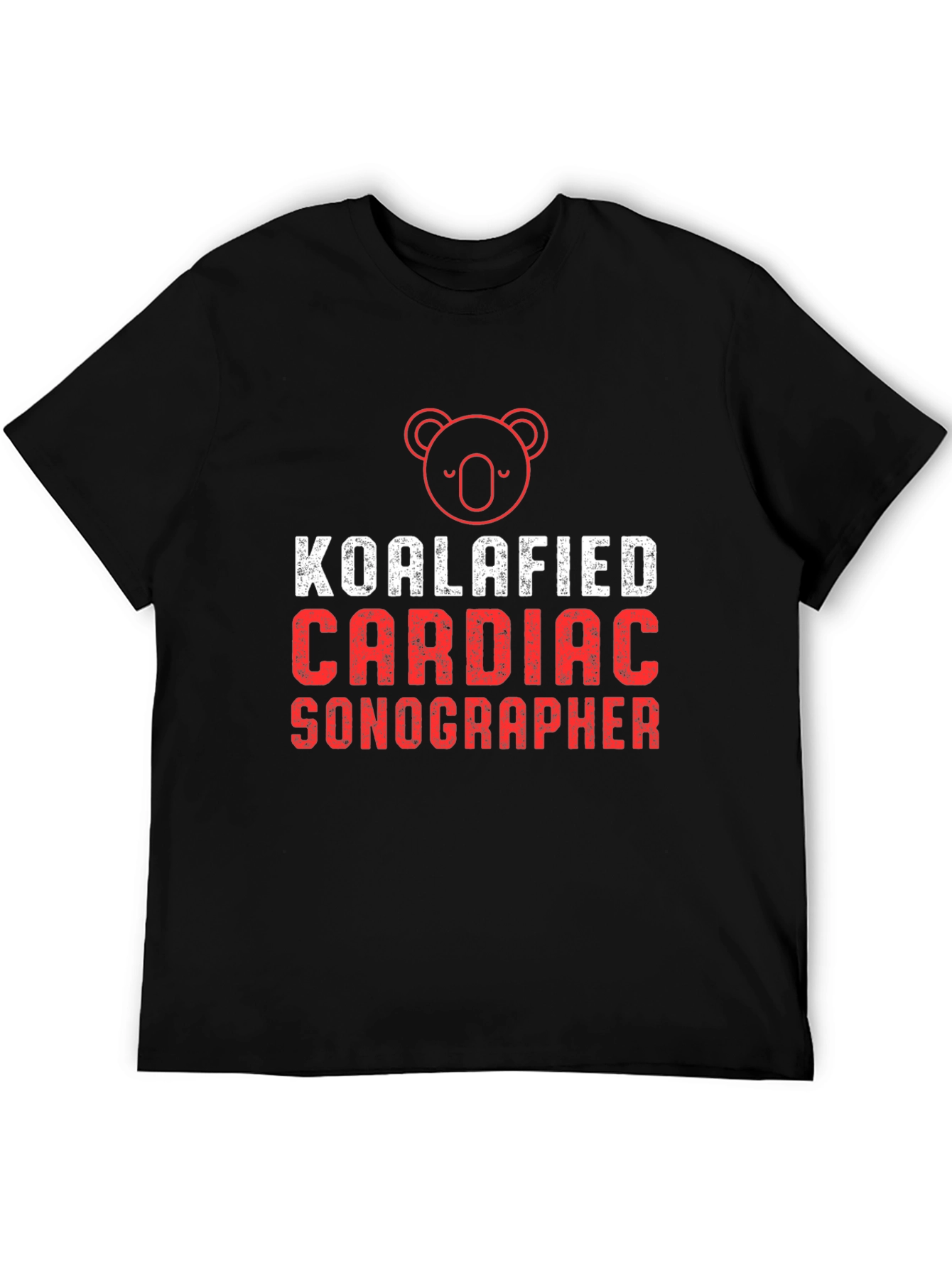Koalafied Cardiac Sonographer Black T-Shirt