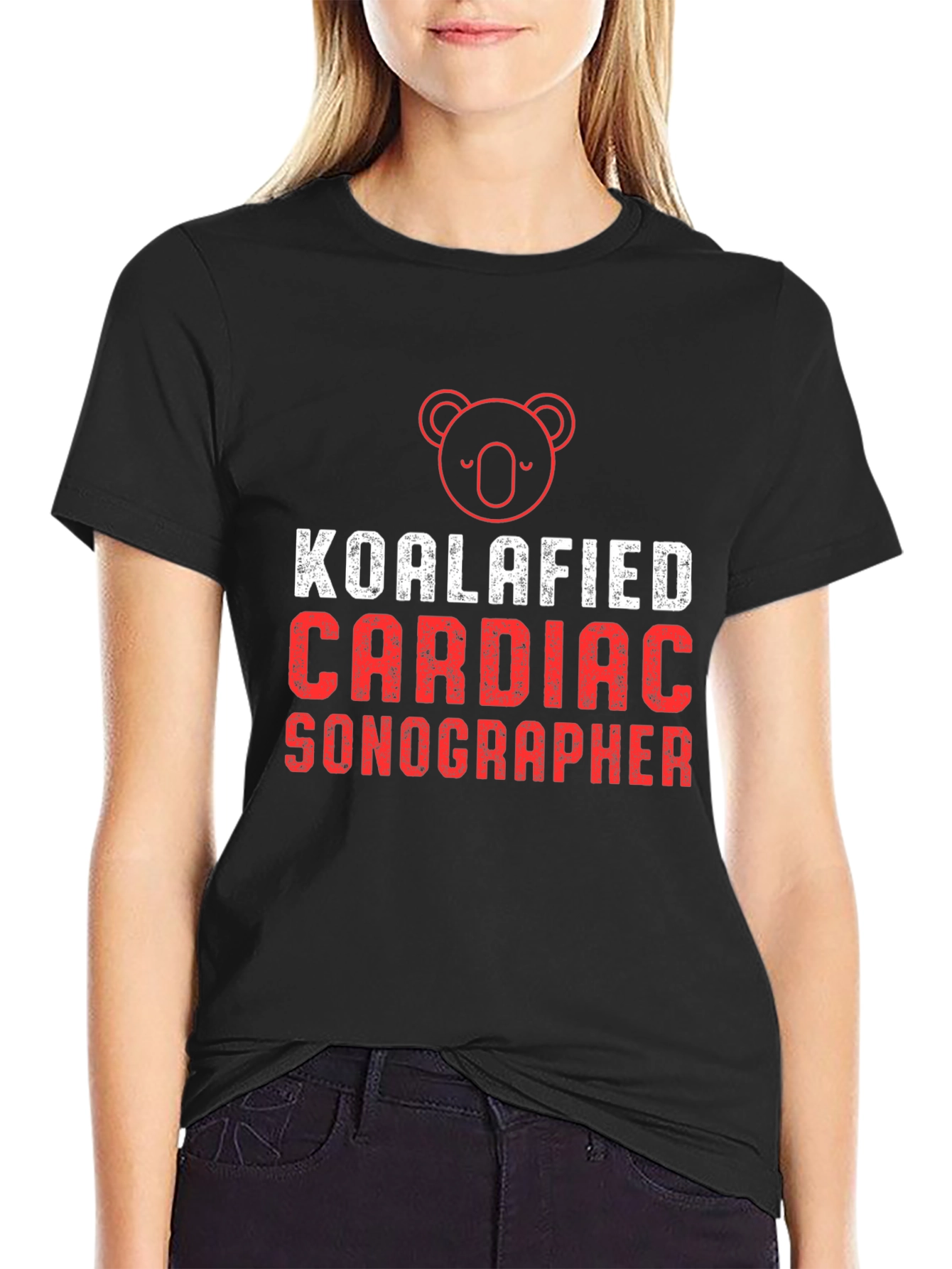 Koalafied Cardiac Sonographer Black T-Shirt