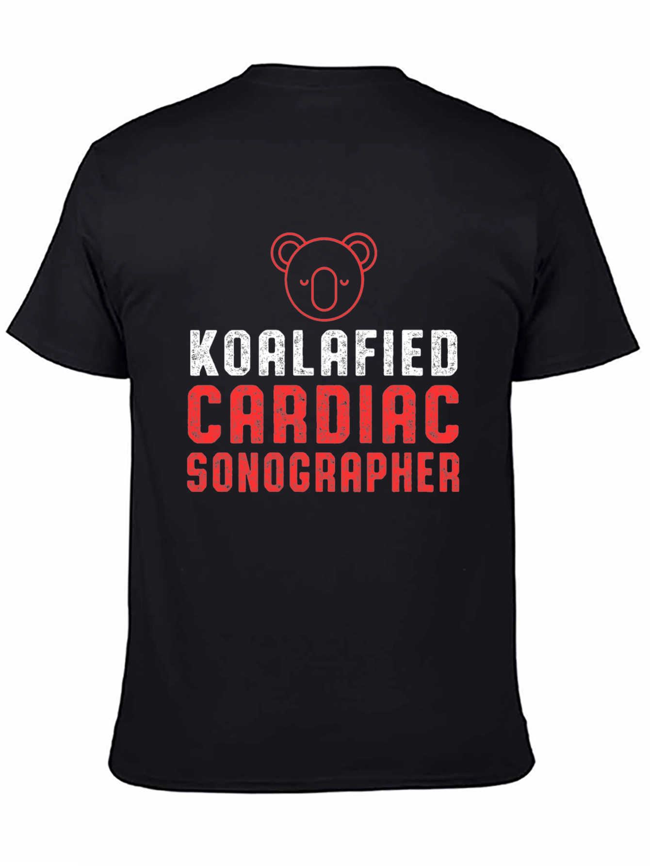 Koalafied Cardiac Sonographer Black T-Shirt