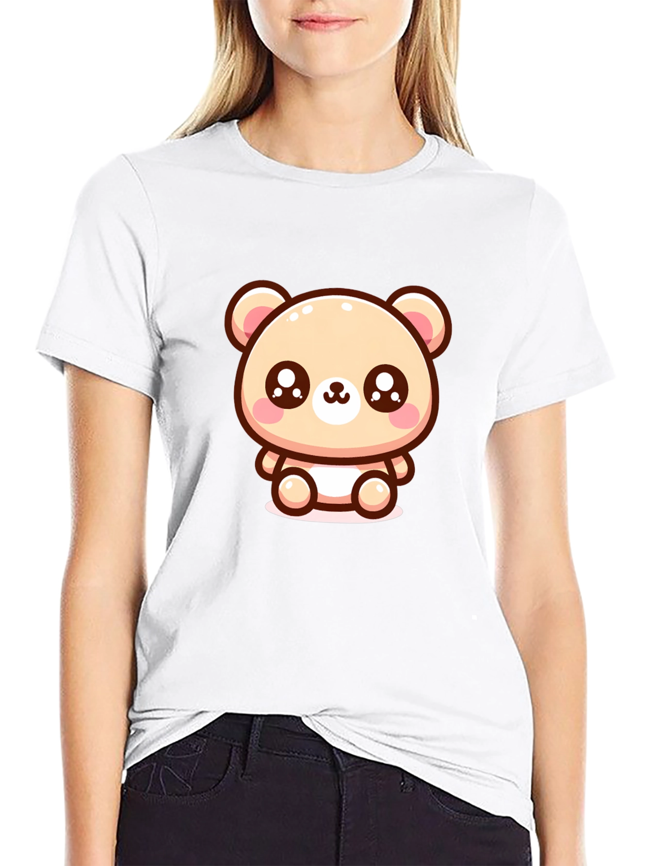 Kawaii Bear Graphic Tee - Soft & Stylish