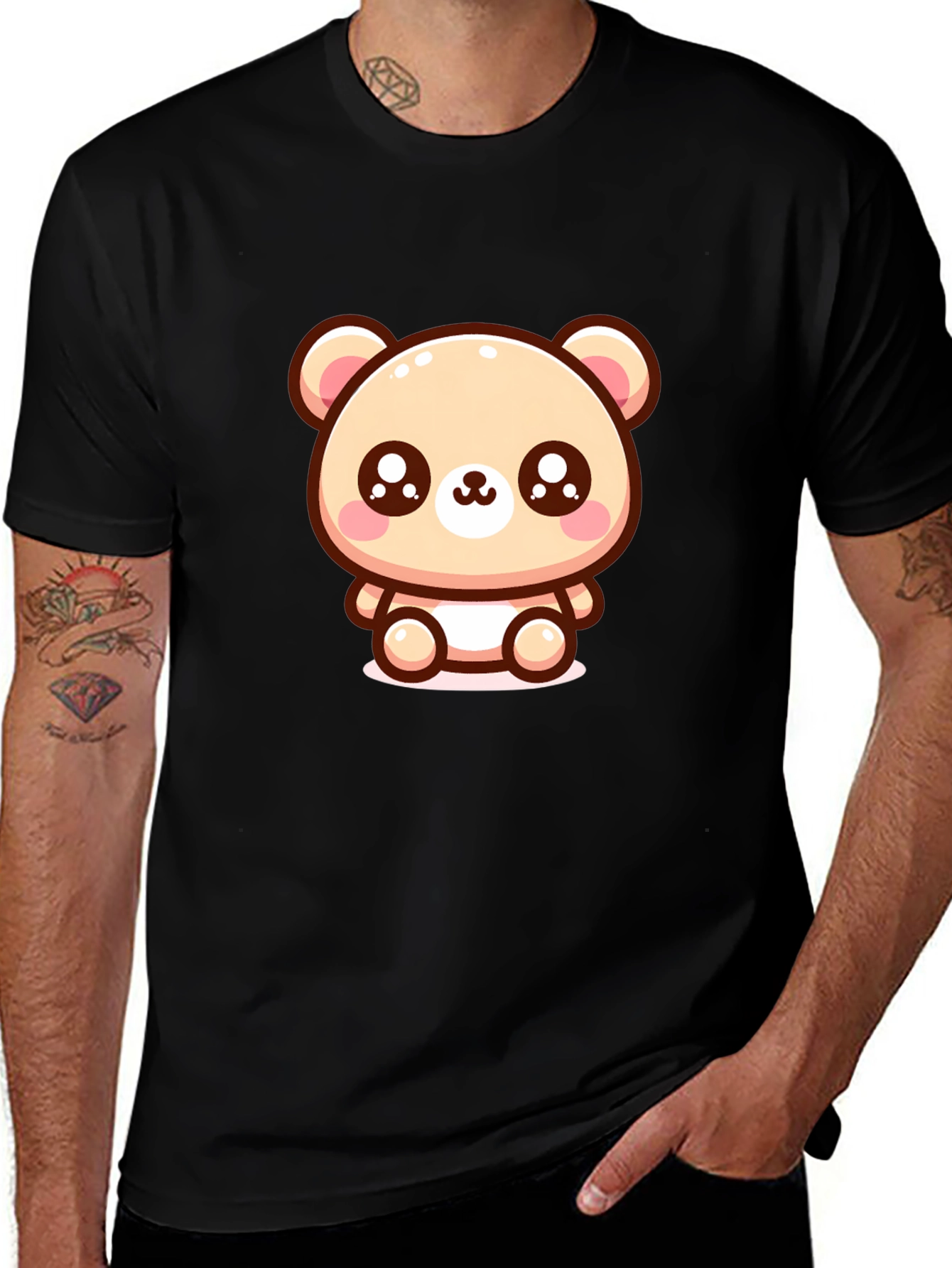 Kawaii Bear Graphic Tee - Soft & Stylish