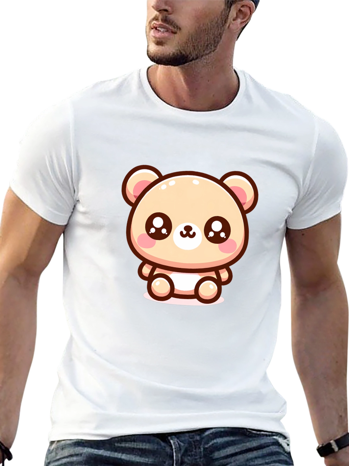 Kawaii Bear Graphic Tee - Soft & Stylish
