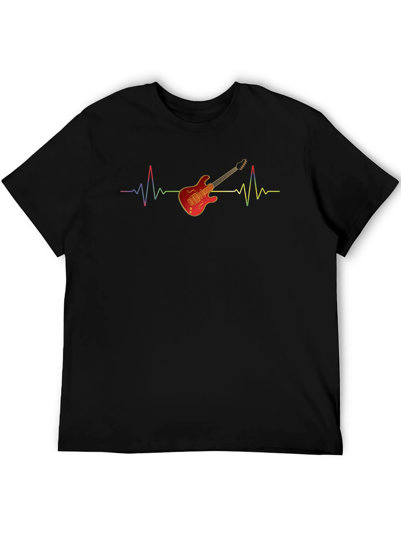 Guitar Heartbeat Graphic T-Shirt