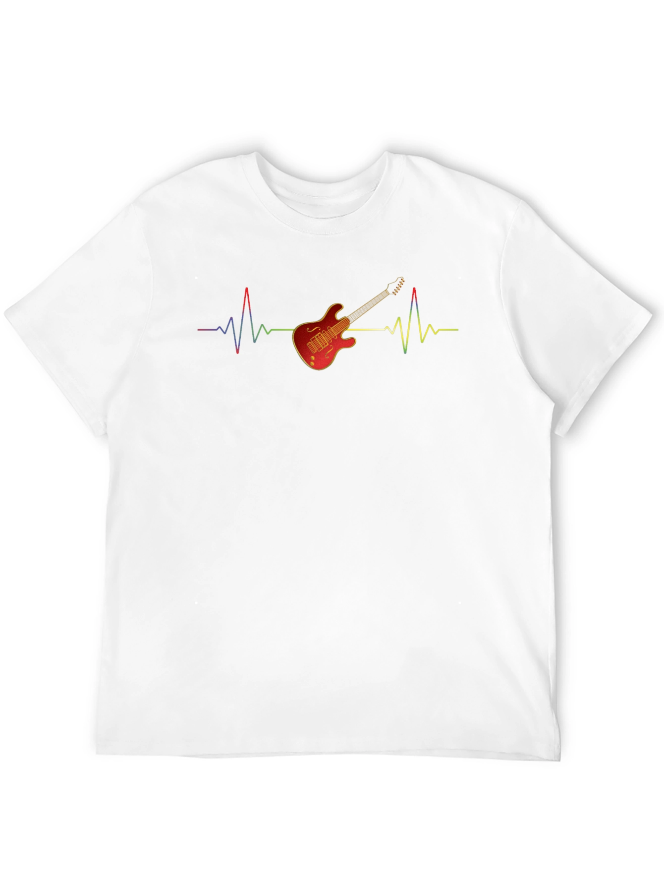 Guitar Heartbeat Graphic T-Shirt
