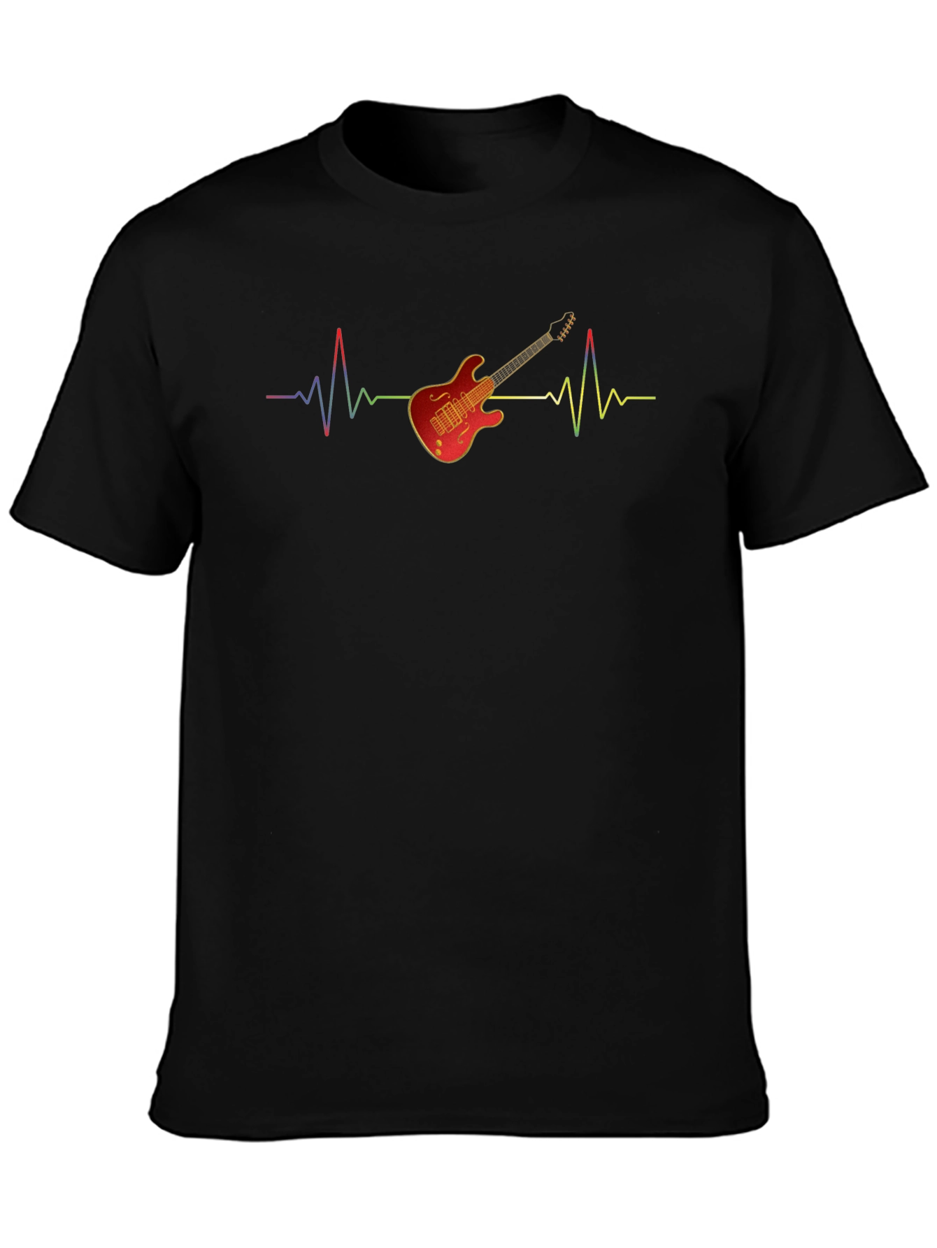 Guitar Heartbeat Graphic T-Shirt
