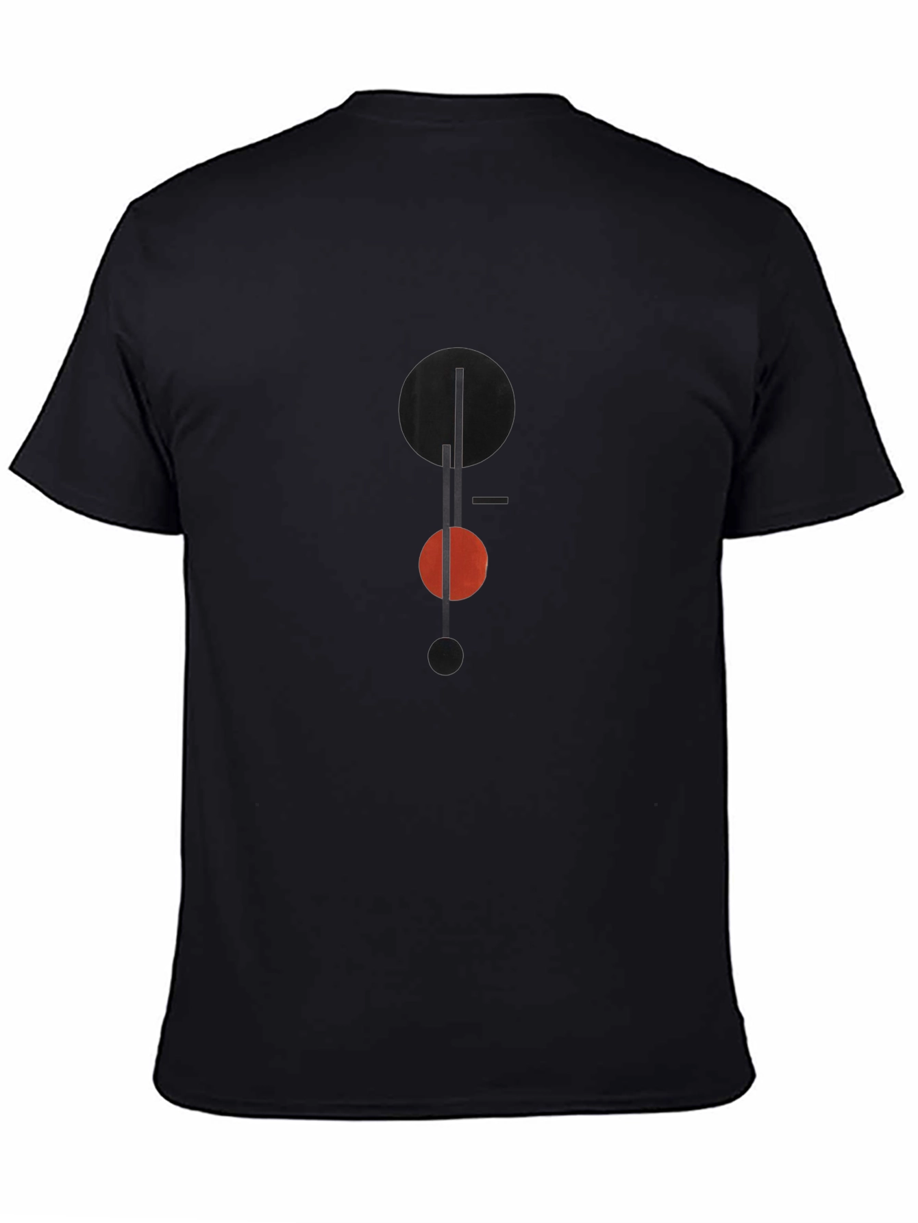 Modern Geometric Graphic Black T-Shirt