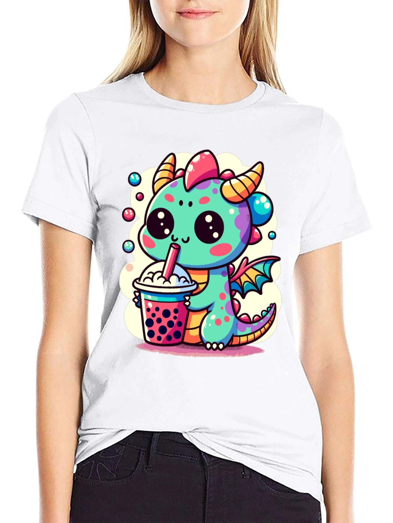 Kawaii Dragon Boba T-Shirt
