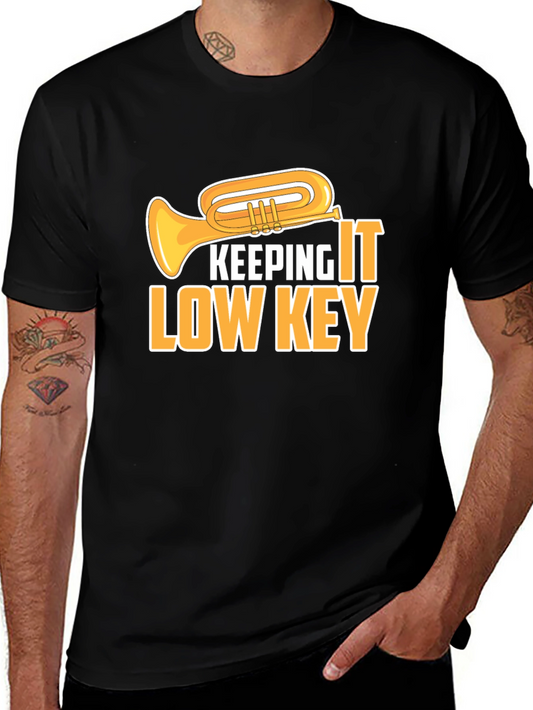 Keeping It Low Key T-Shirt - Musical Instrument Graphic Tee