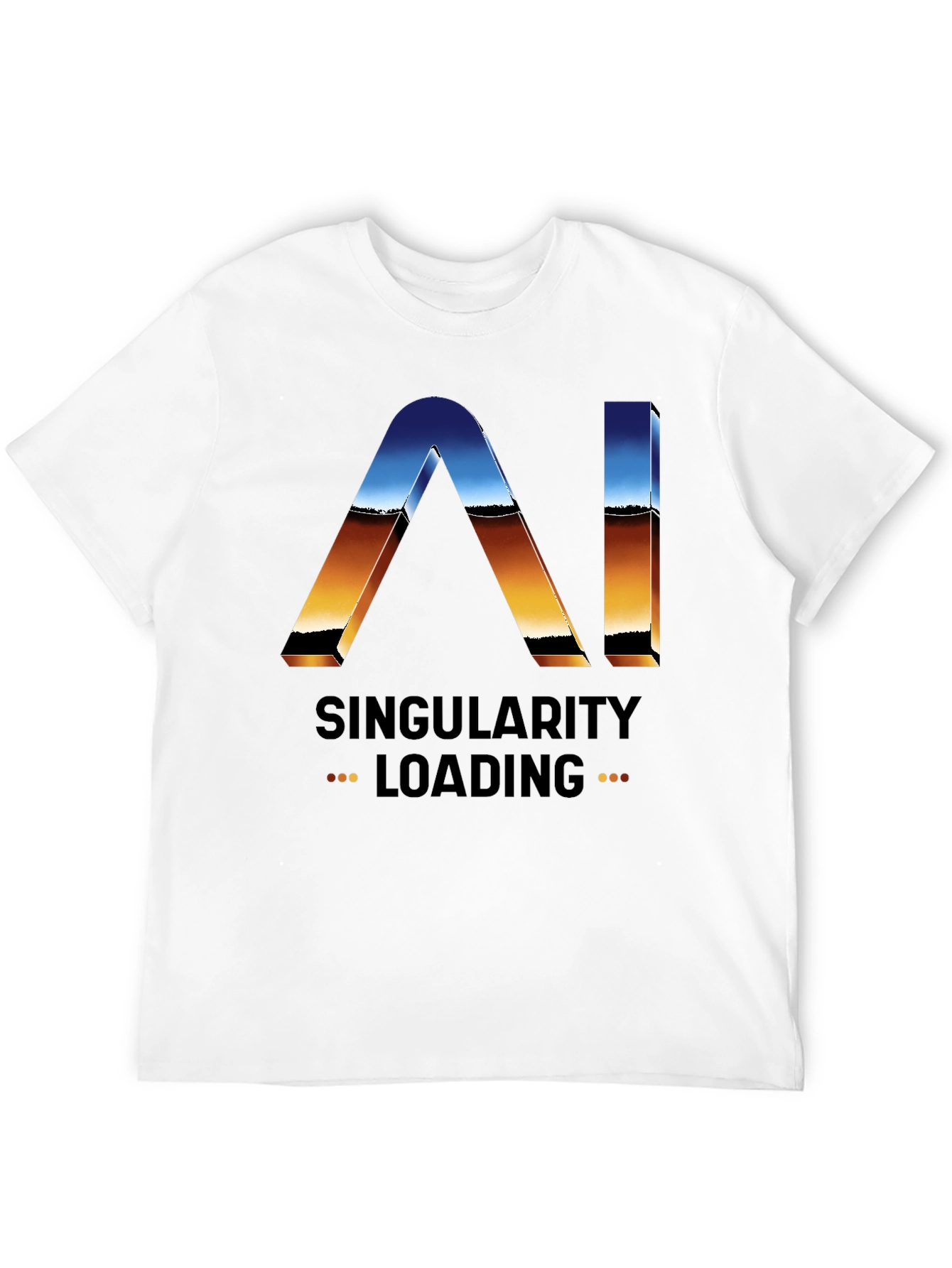 AI Singularity Loading T-Shirt - Future Tech Style