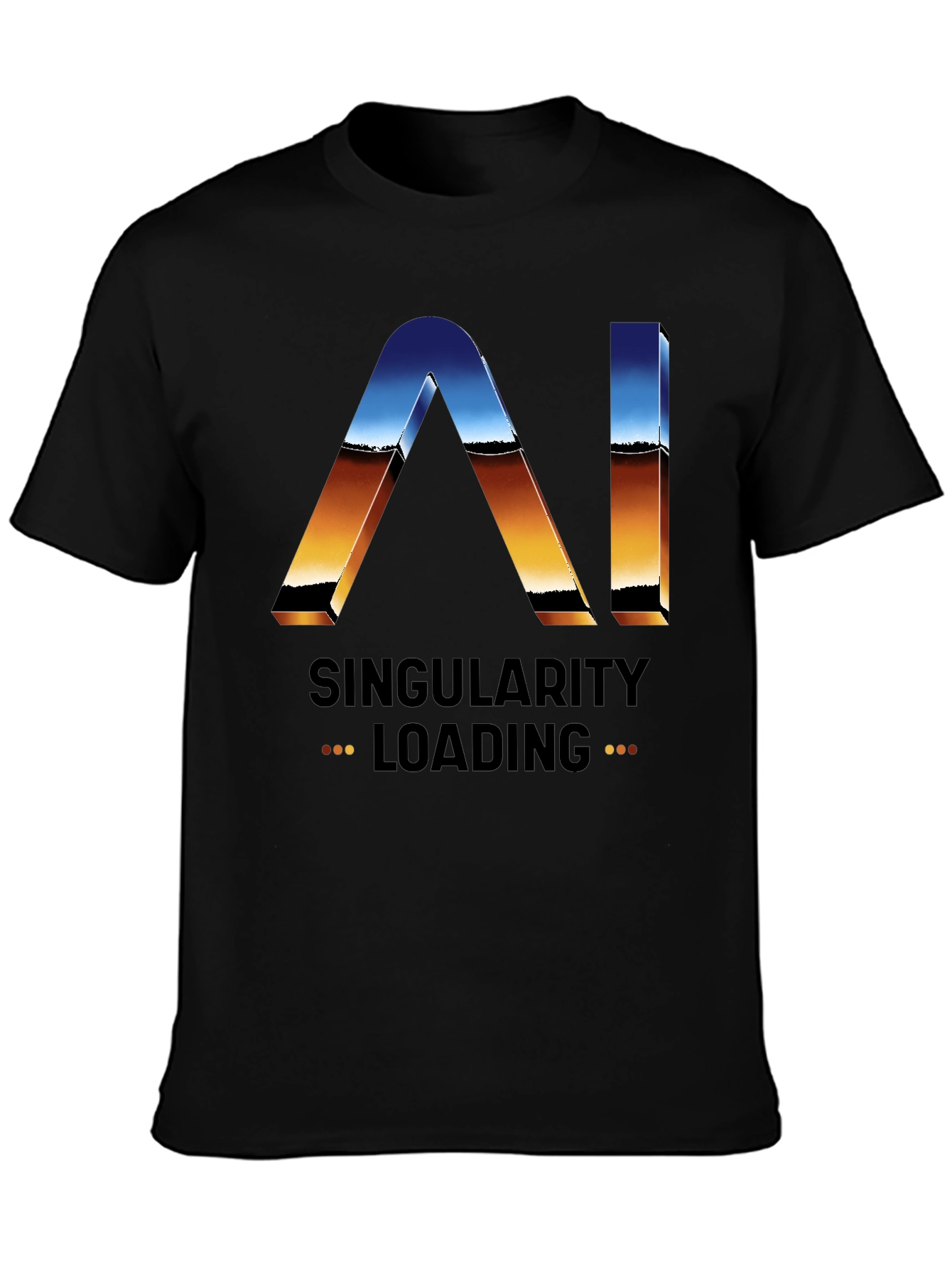 AI Singularity Loading T-Shirt - Future Tech Style