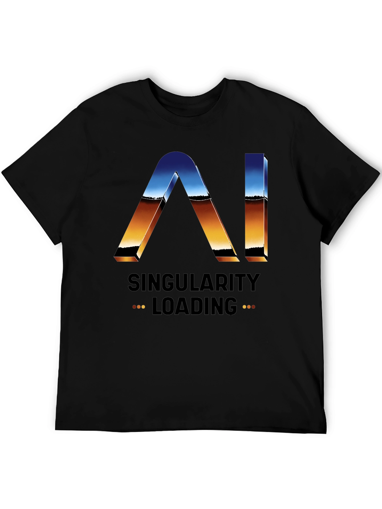AI Singularity Loading T-Shirt - Future Tech Style