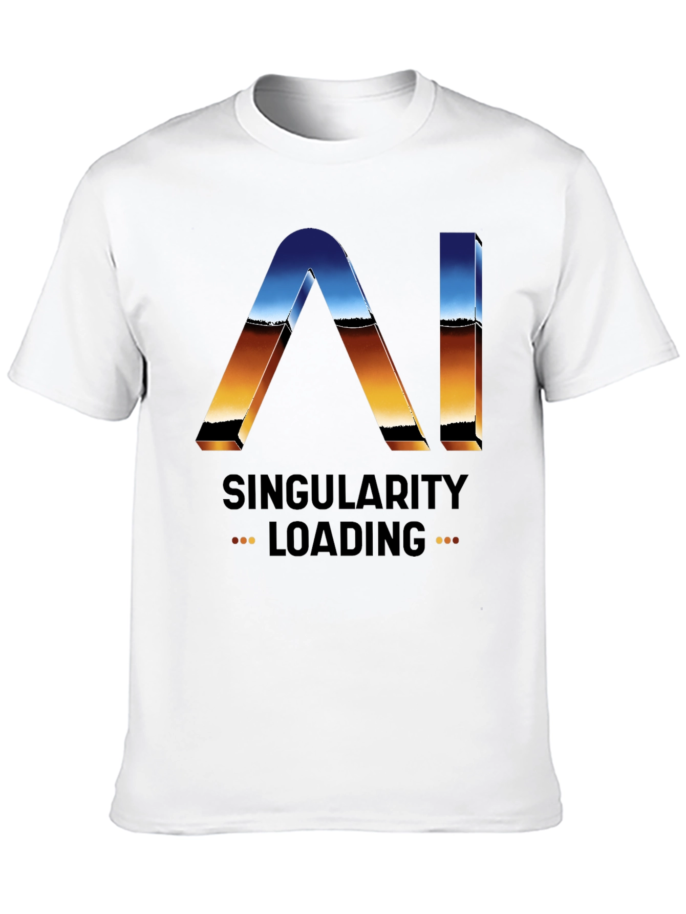 AI Singularity Loading T-Shirt - Future Tech Style