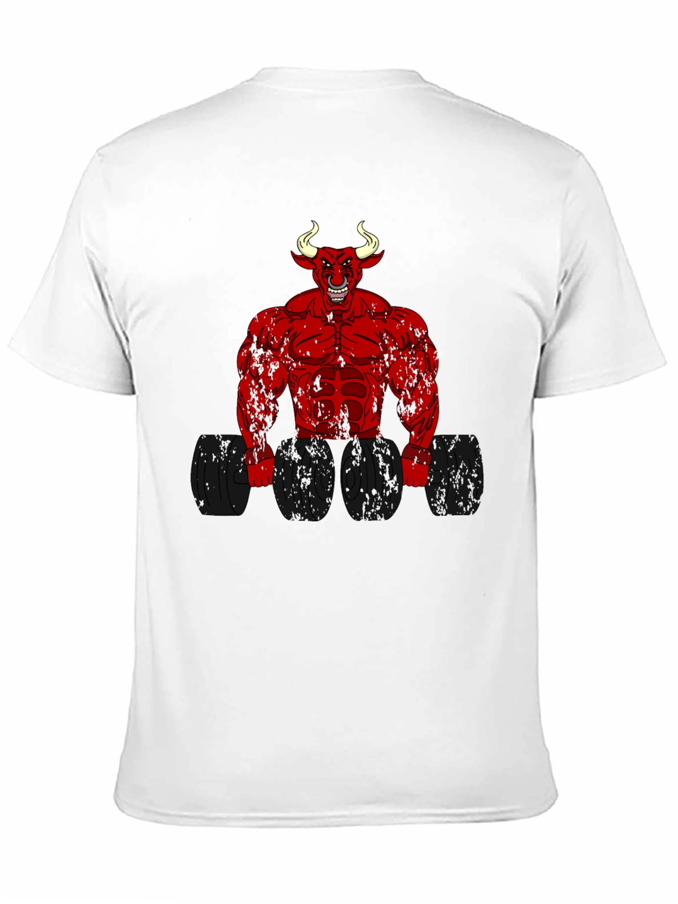 Devil Bull Bodybuilder Graphic T-Shirt