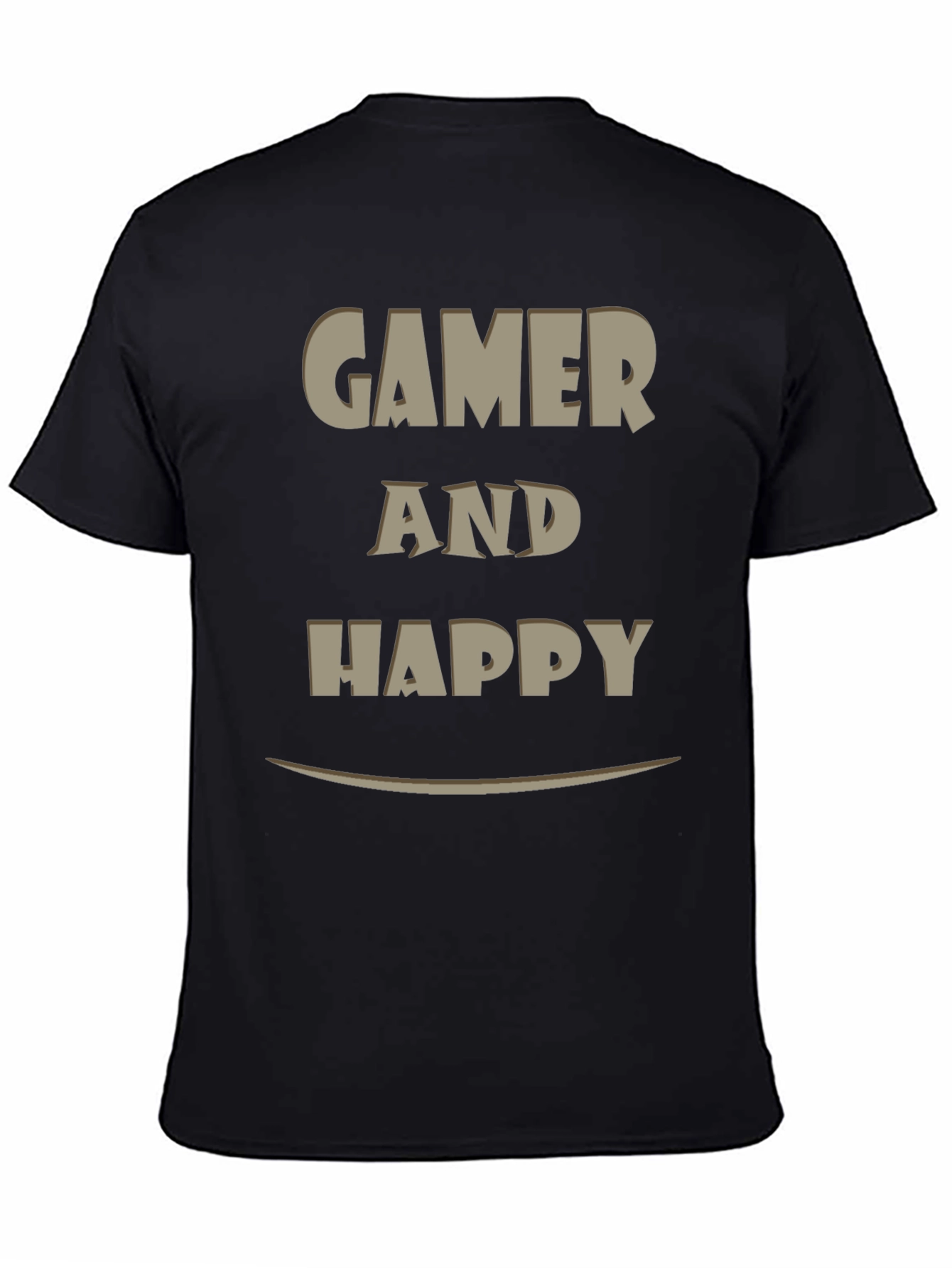 Gamer and Happy Graphic T-Shirt - Casual Wear