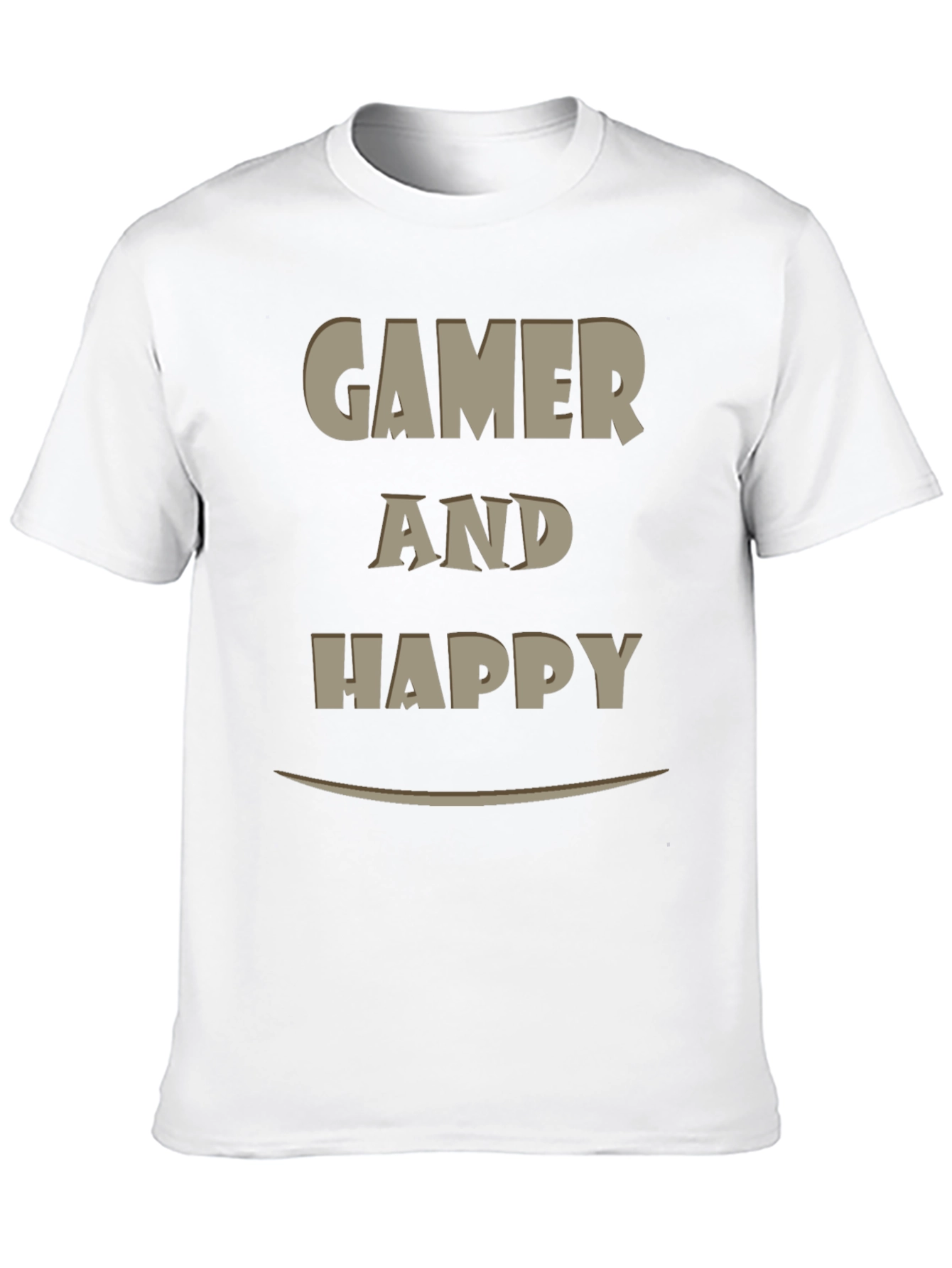 Gamer and Happy Graphic T-Shirt - Casual Wear