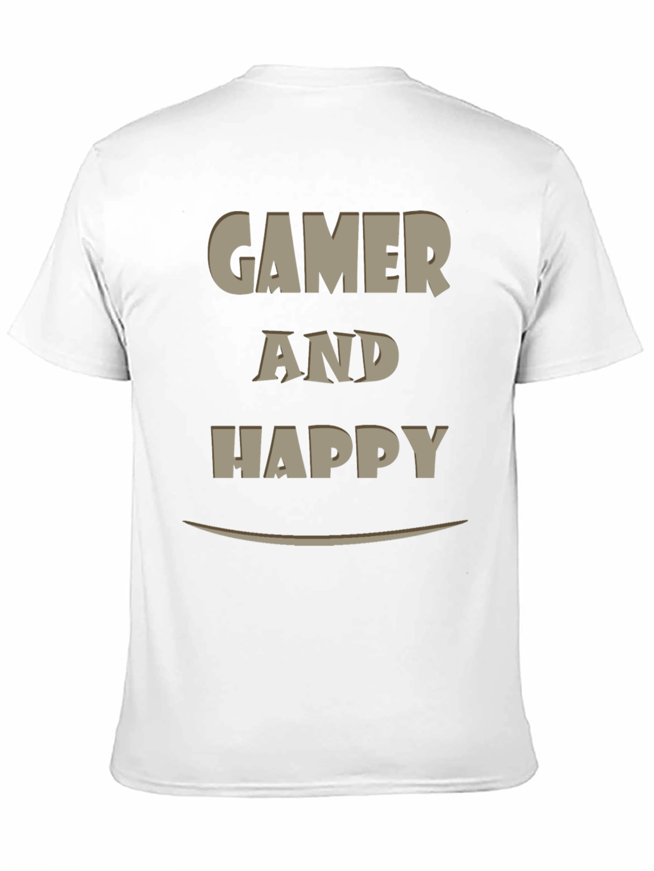 Gamer and Happy Graphic T-Shirt - Casual Wear